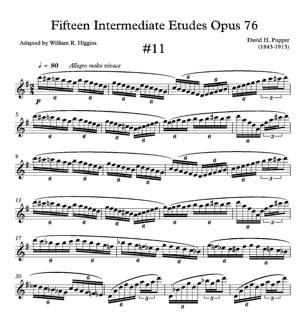 中级练习曲15首 Op76（11）