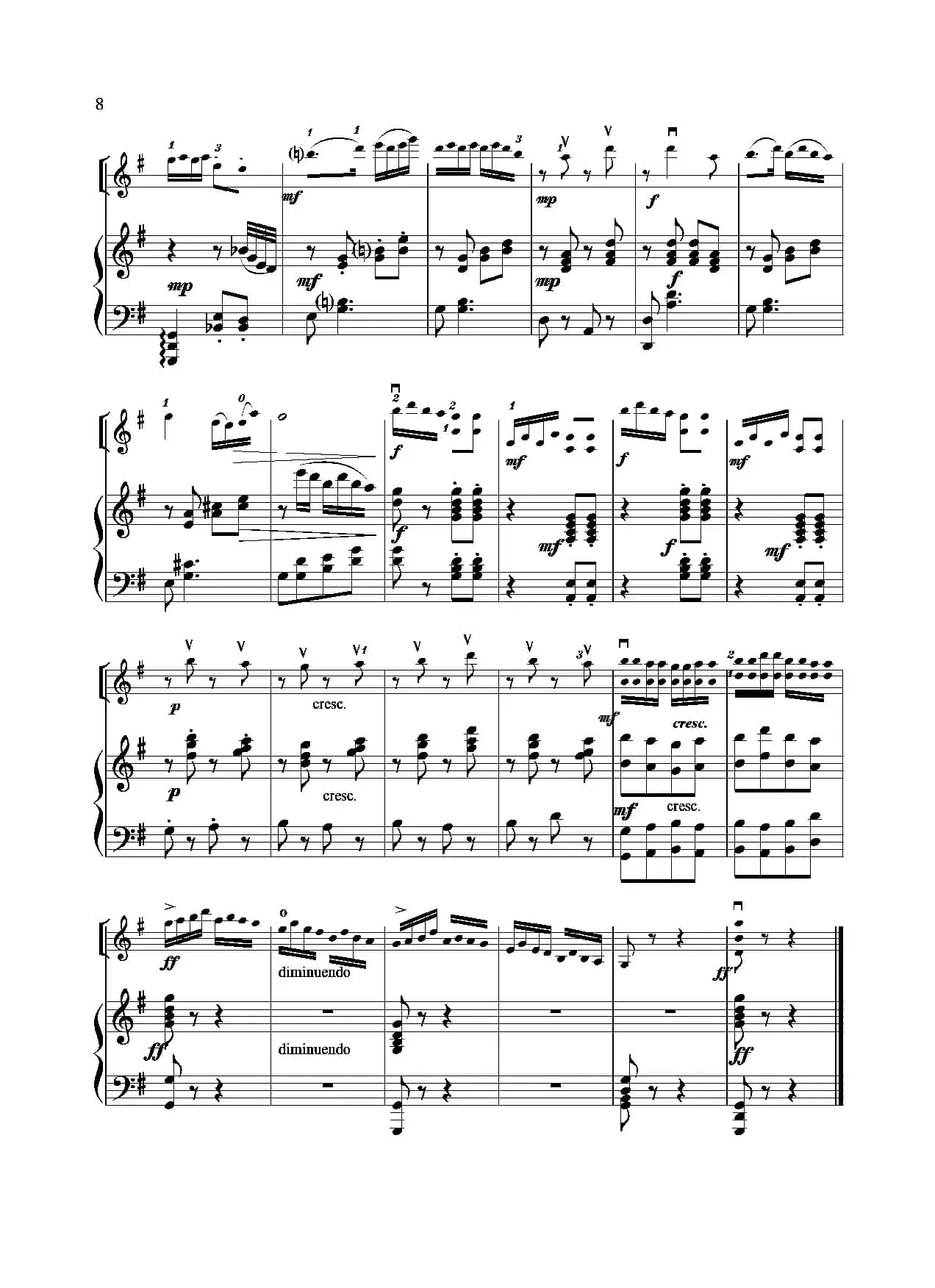 扑蝶舞曲（小提琴独奏+钢琴伴奏）