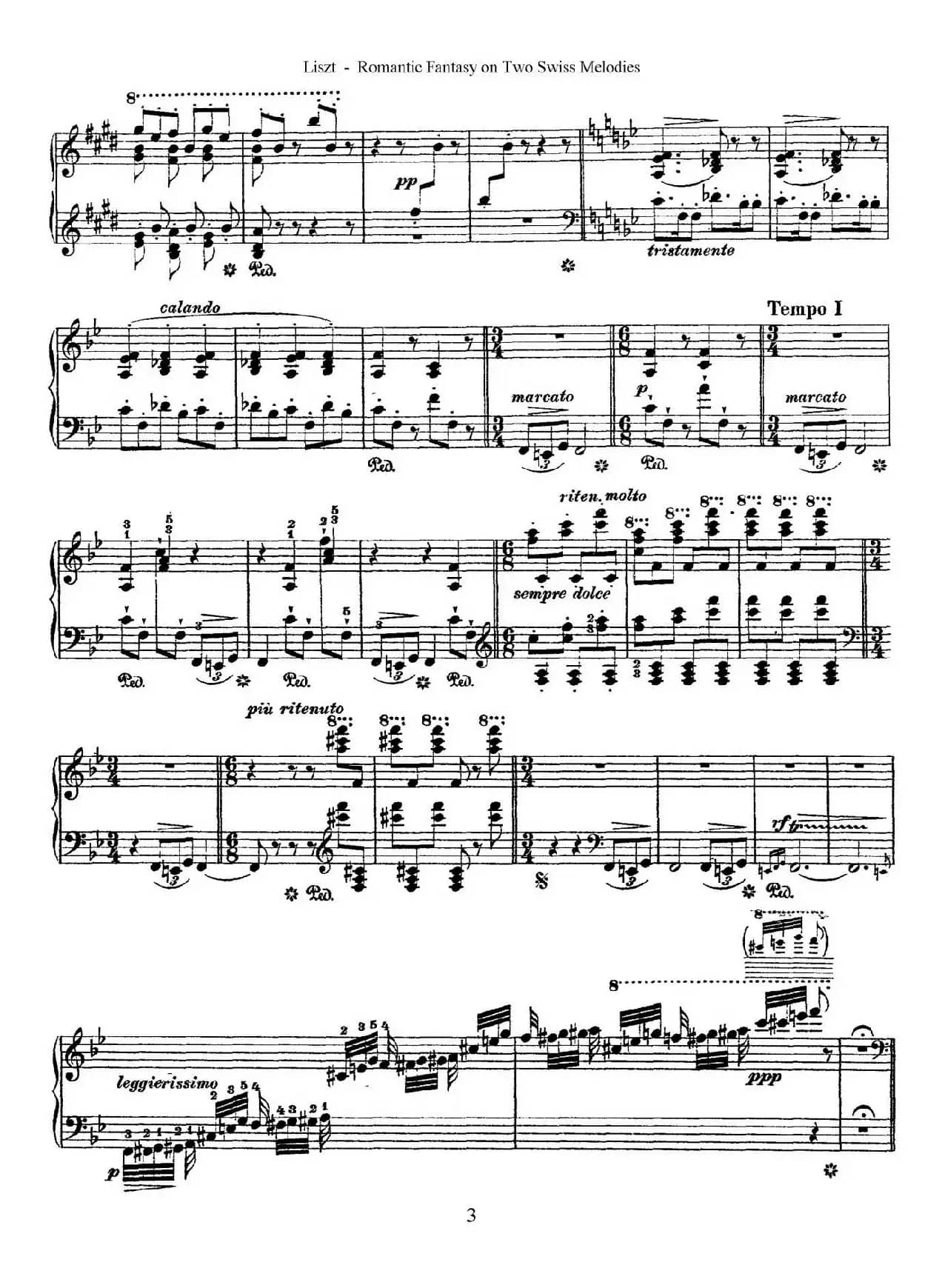 Romantic Fantasy on 2 Swiss Melodies Op.5（浪漫幻想曲）