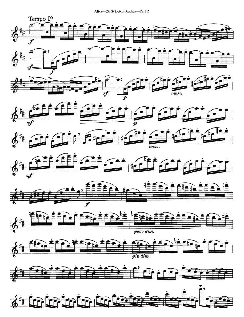 阿尔泰斯26首精选长笛练习曲（NO.21）