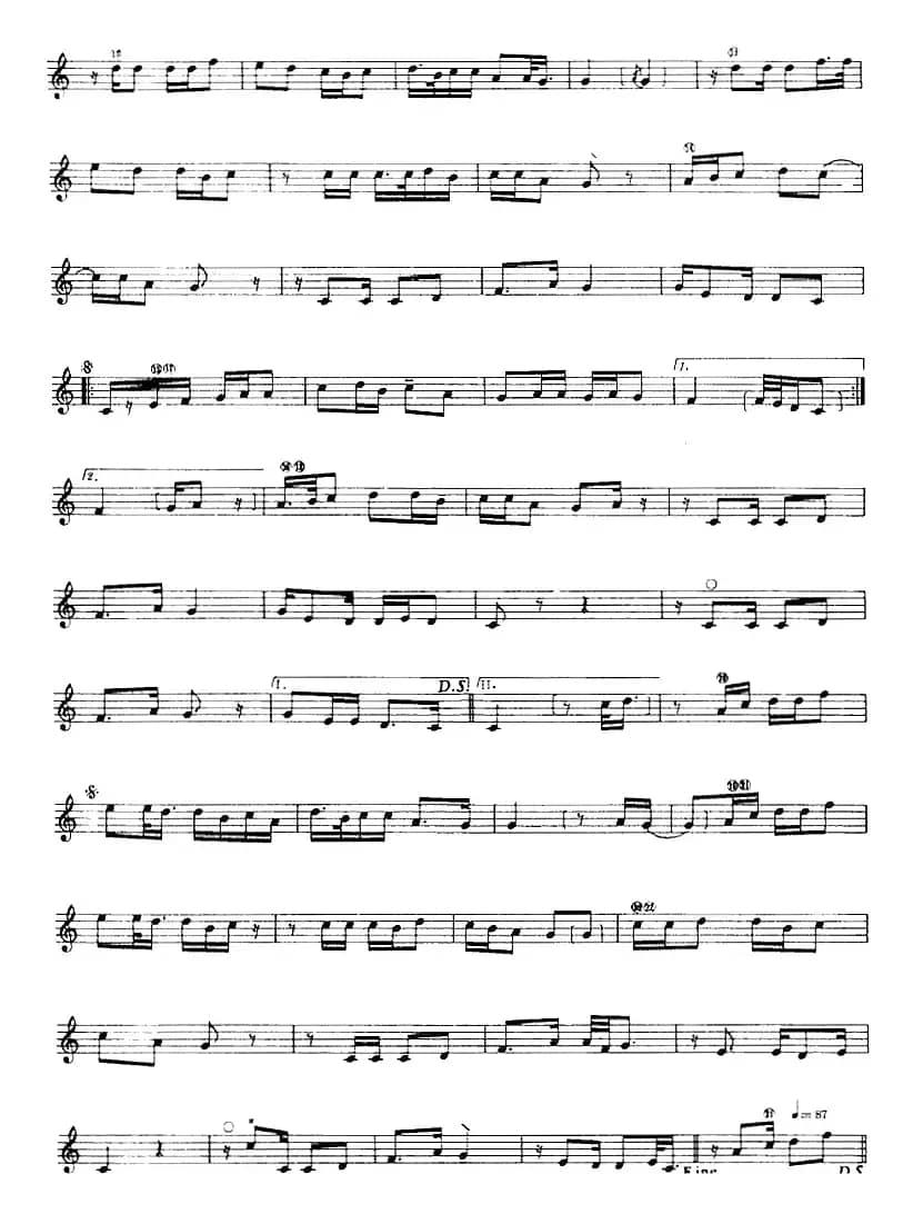 十二木卡姆：Ⅴ 潘吉尕木卡姆 245——254（主旋律谱）