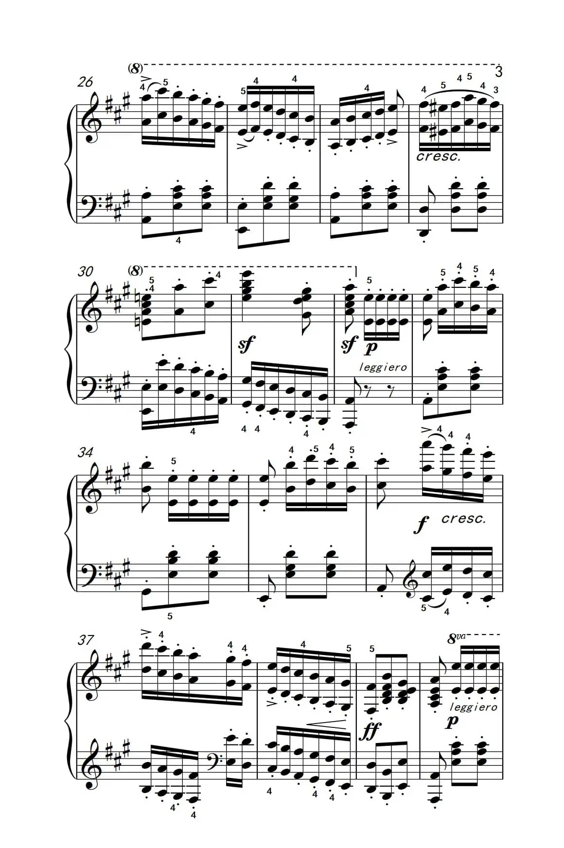 车尔尼钢琴八度练习曲 553（3）