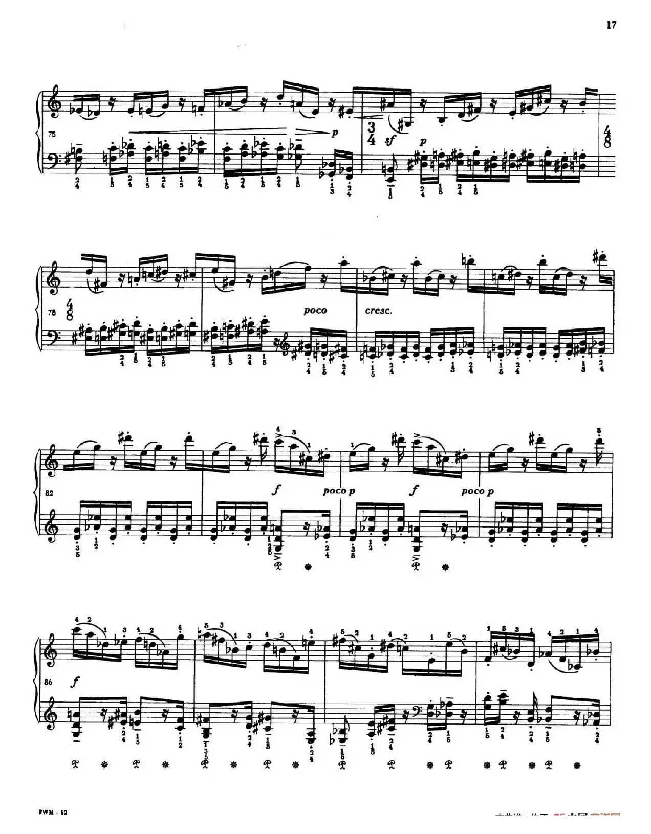 Two Studies(2首练习曲 2. 不过分的快板)