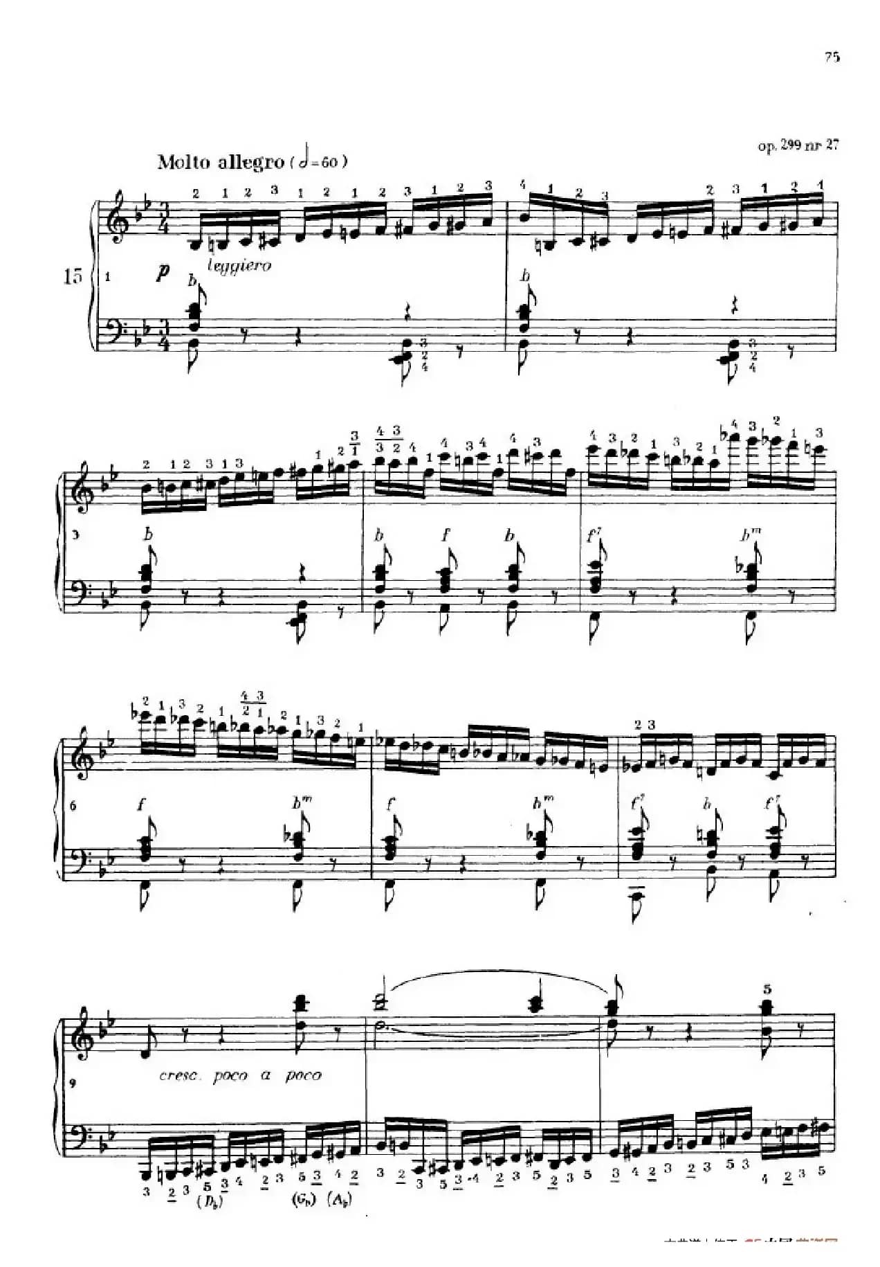 《车尔尼手风琴练习曲集》第Ⅳ册（第14——15首）