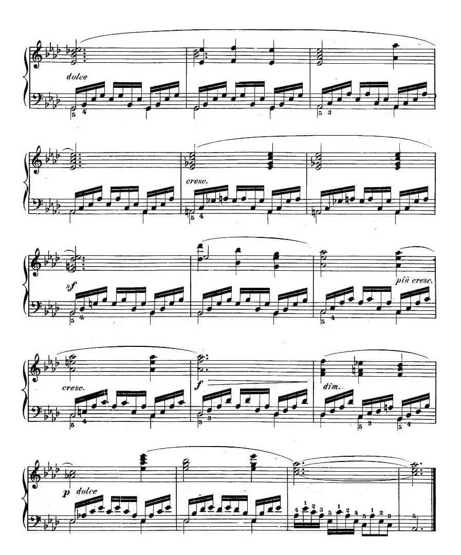 车尔尼《钢琴手指灵巧初步练习曲》之16