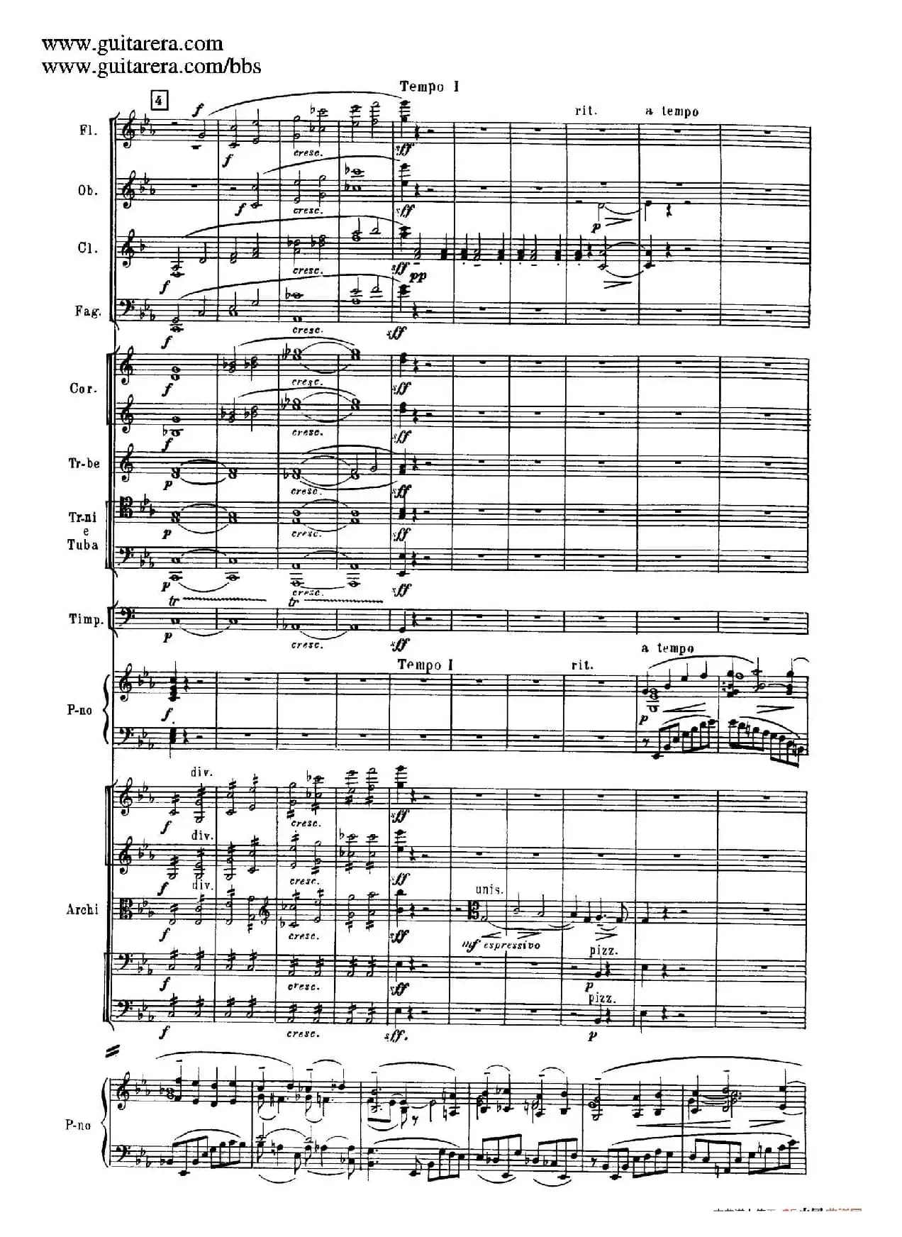 c小调第二钢琴协奏曲 Op.18（第一乐章总谱·P10——18）