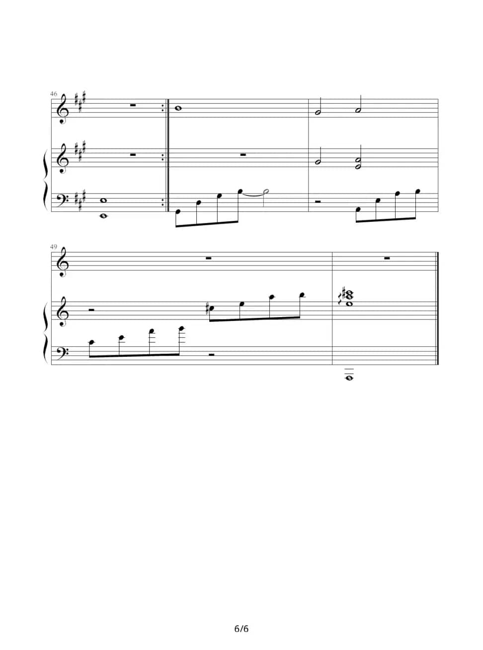 暗香（钢琴伴奏谱）