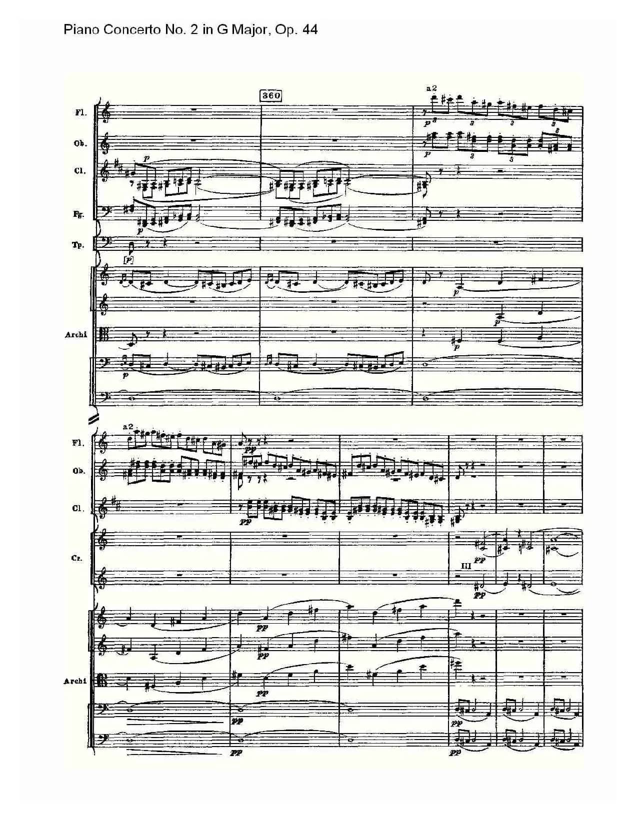 G大调第二钢琴协奏曲, Op.44第一乐章（二）
