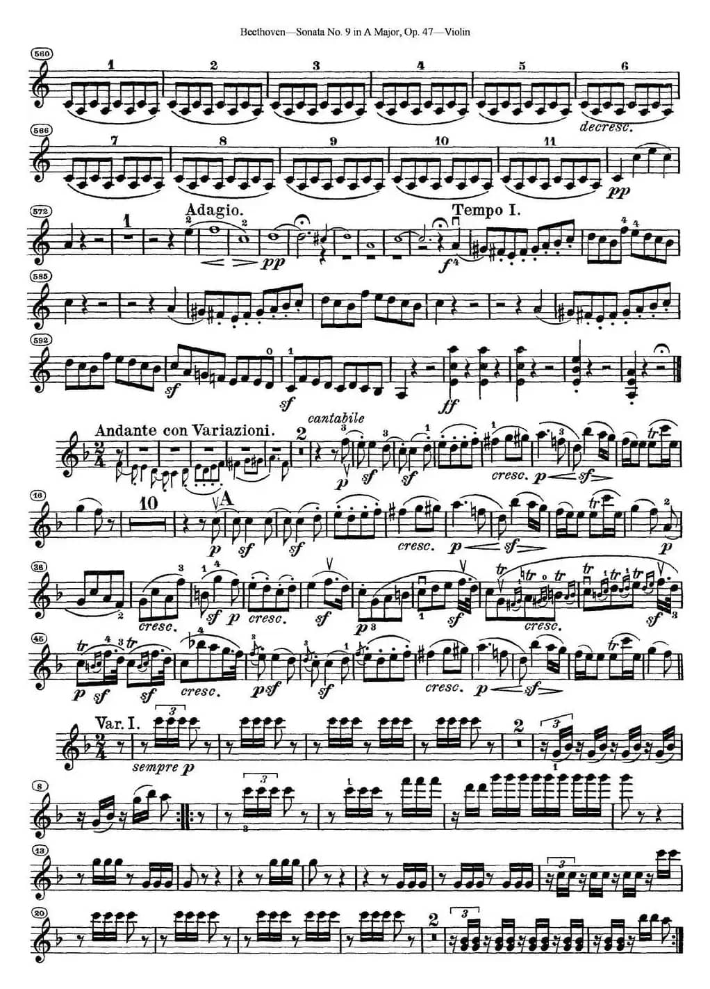 Violin Sonata No.9 in A Major Op.47