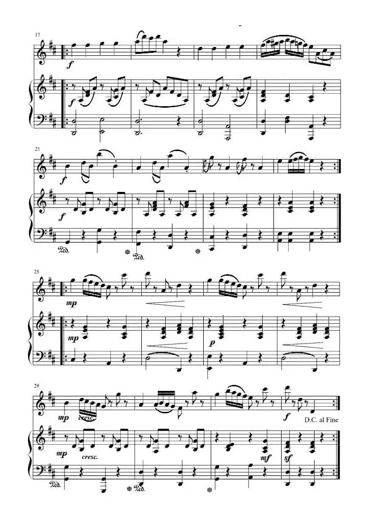 Gavotte（加沃特舞曲）（小提琴+钢琴）