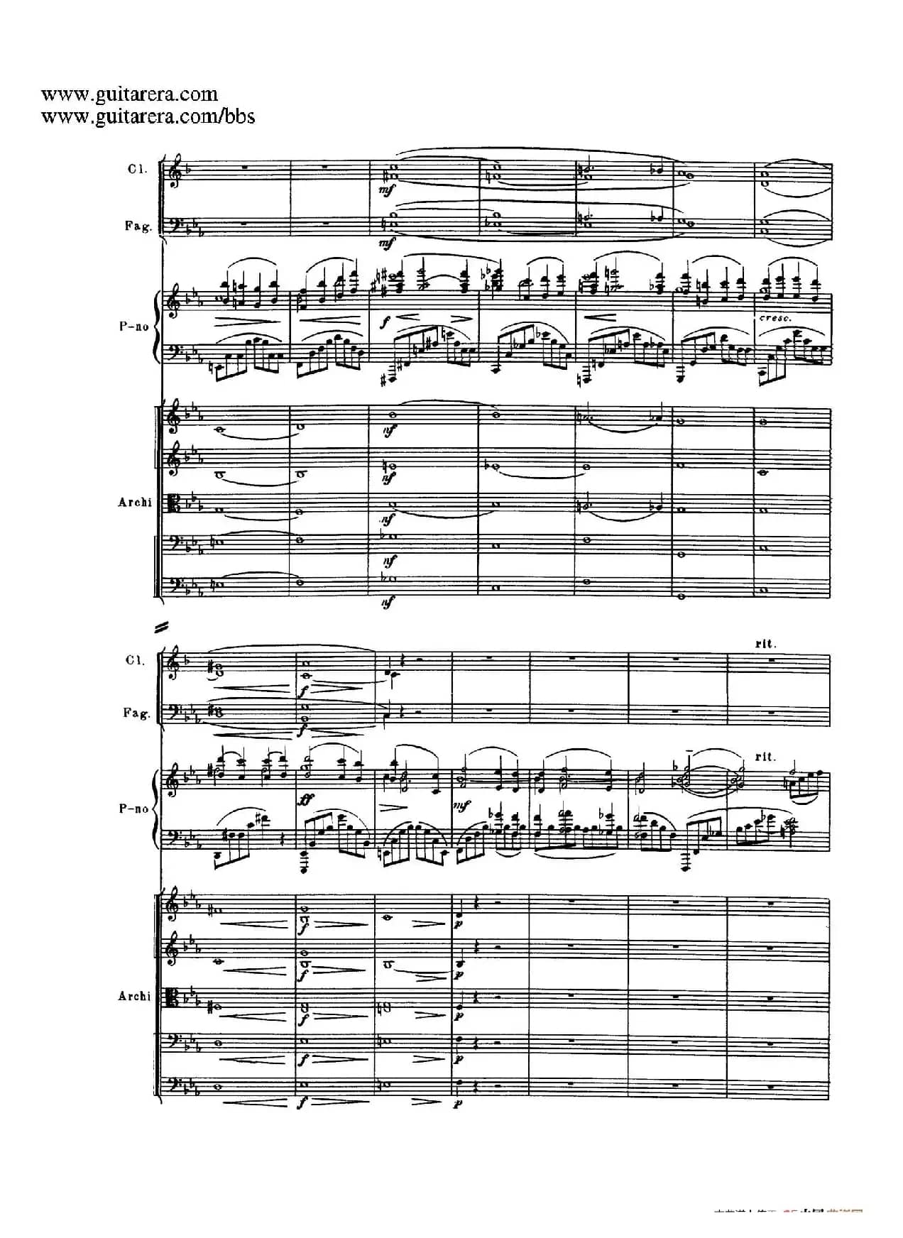 c小调第二钢琴协奏曲 Op.18（第三乐章总谱P1——12）