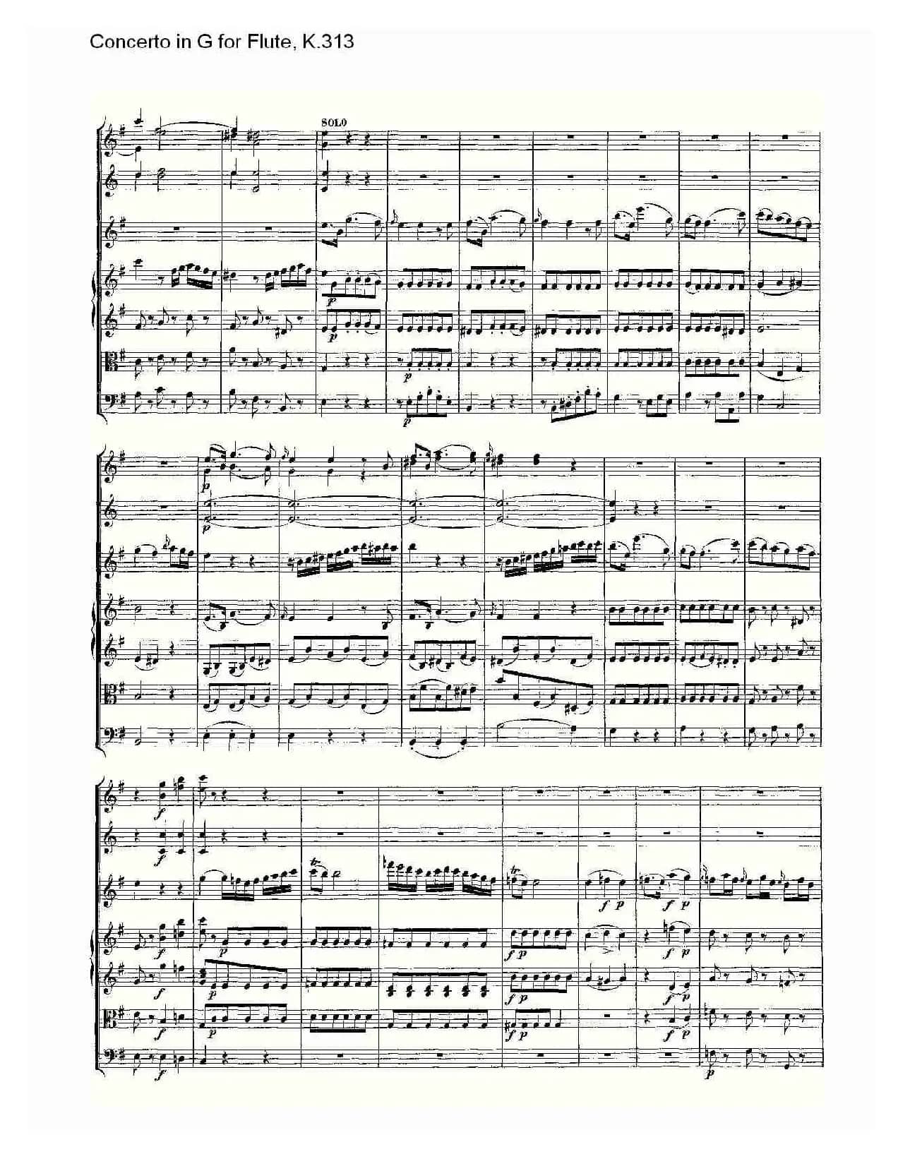 Concerto in G for Flute, K.313（G调长笛协奏曲, K.313）