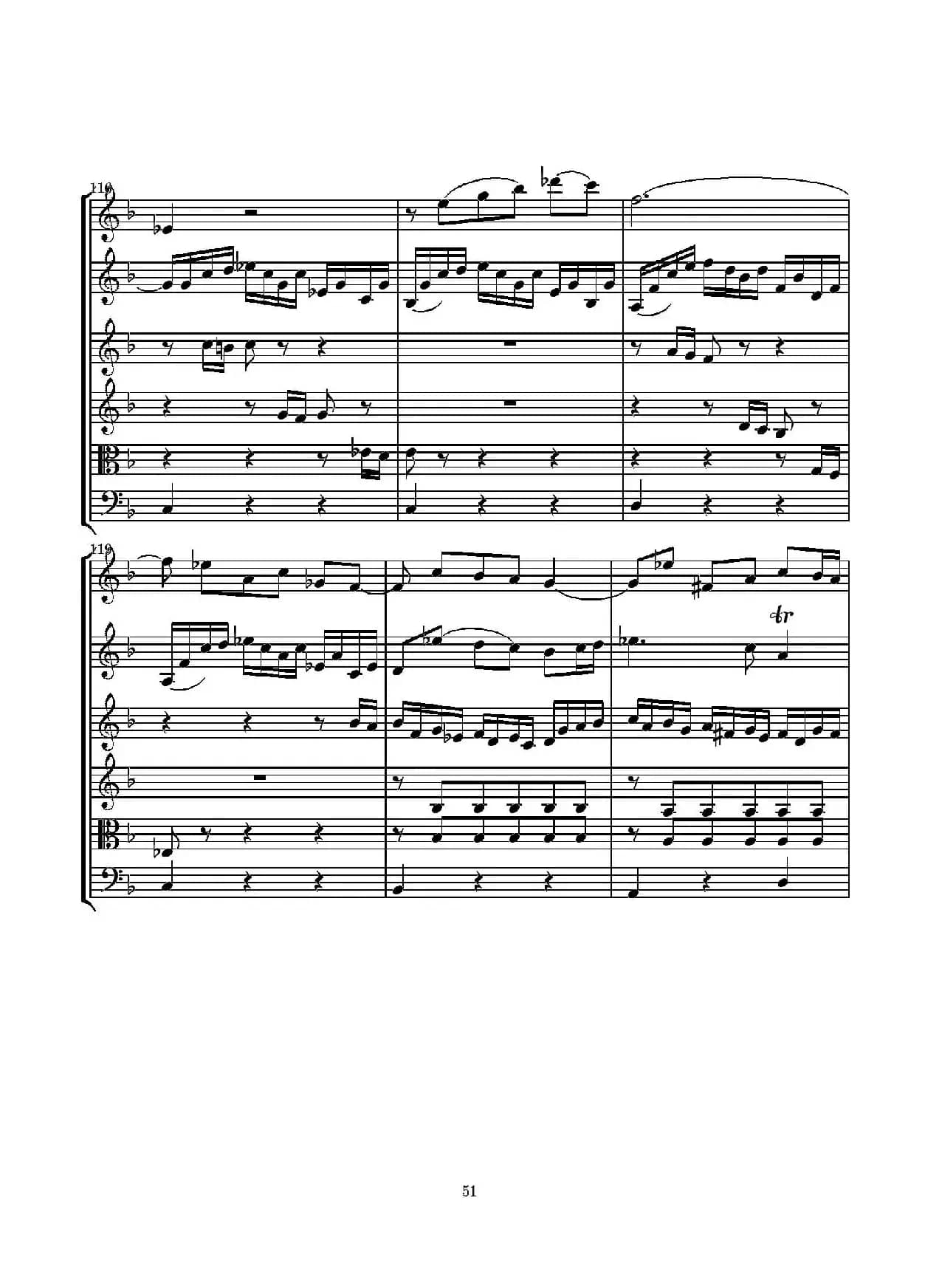 D小调无伴奏协奏曲（总谱）