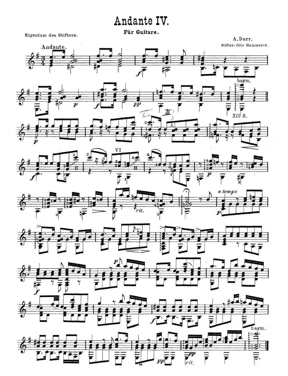 darr andante no4（古典吉他）