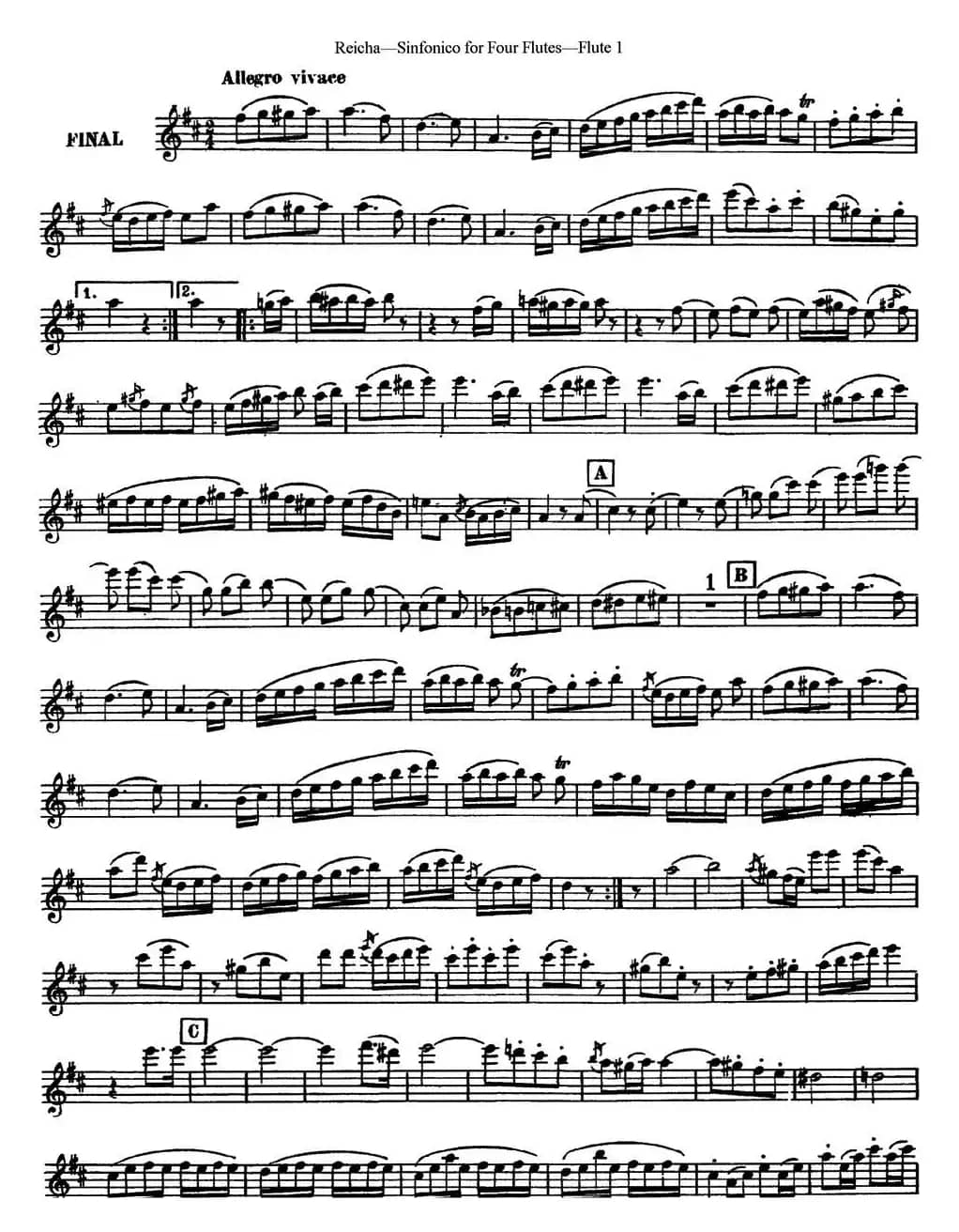 瑞查长笛四重奏（Flute 1）