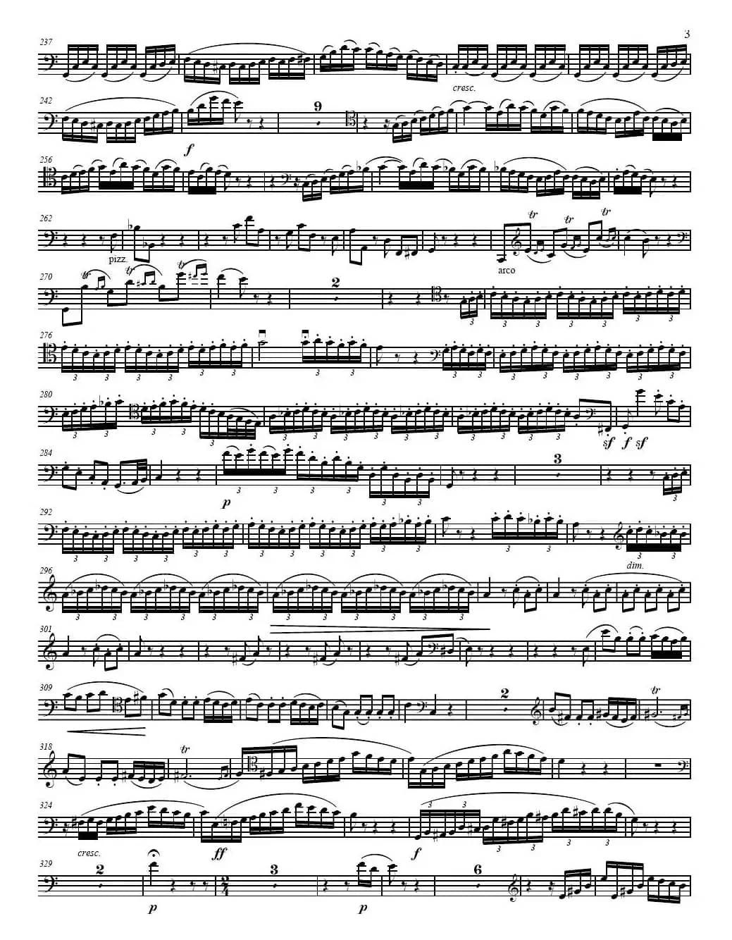 贝多芬 C大调三重协奏曲 第三乐章 作品56（大提琴分谱）