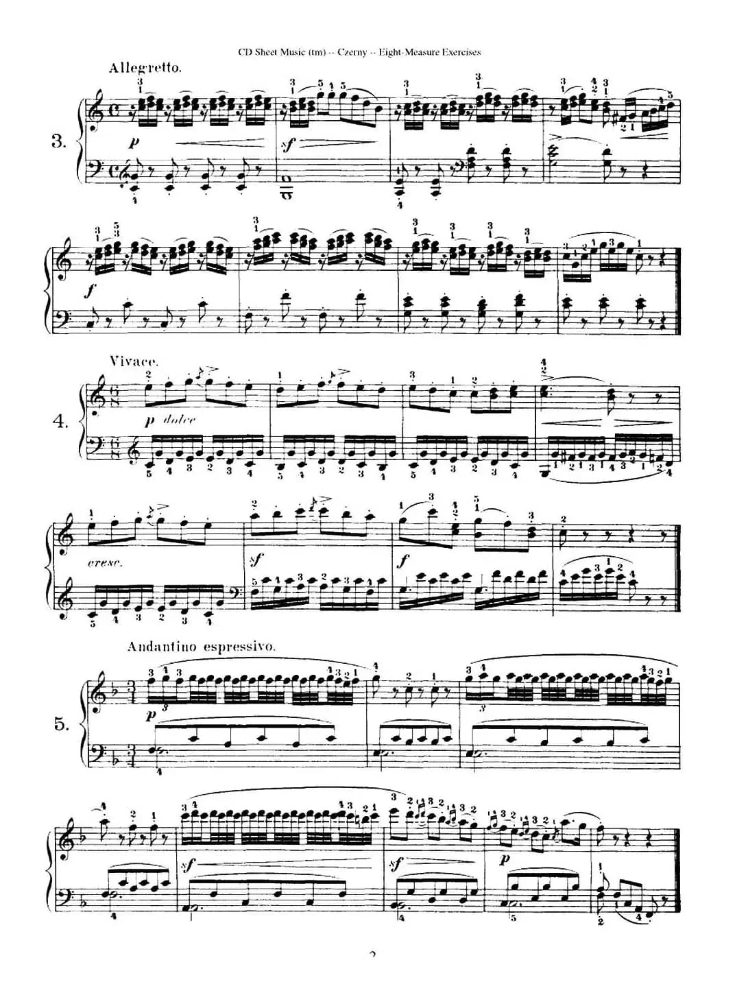 160 Eight- Measure Exercises.Op.821（车尔尼160首钢琴八小节练习曲（1——18））