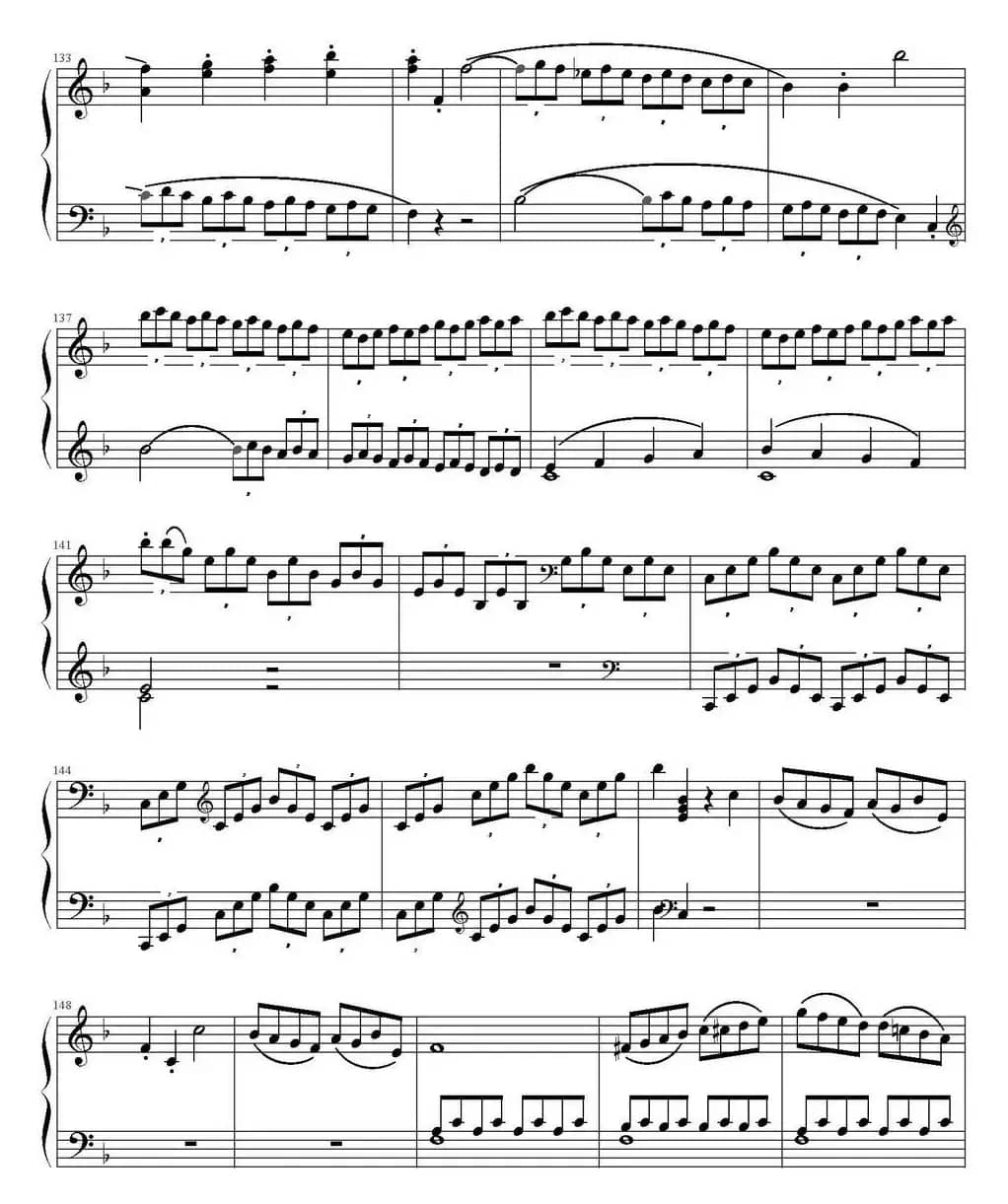 F大调奏鸣曲第一乐章 