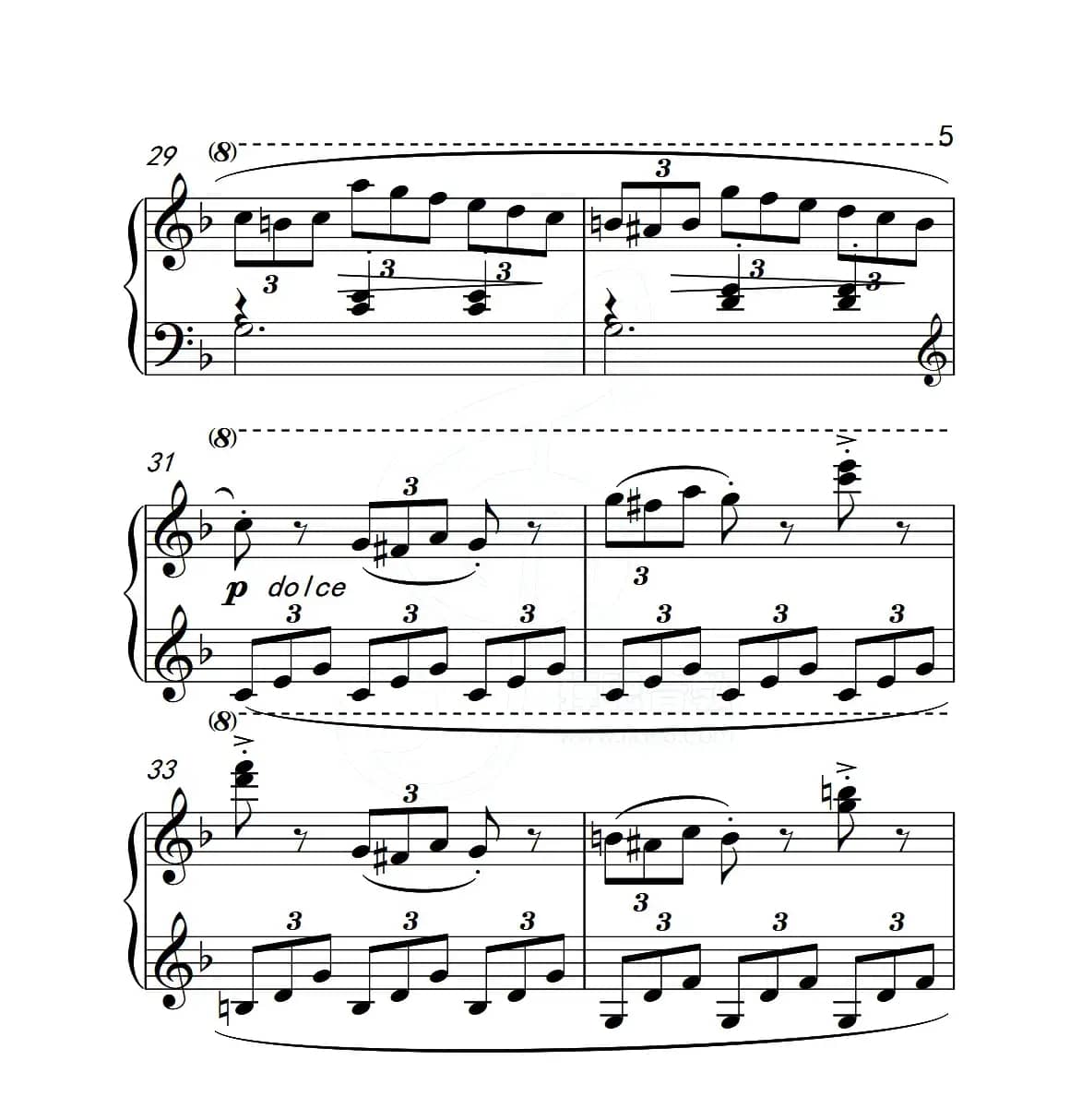 第五级B组 练习曲（中国音乐学院钢琴考级作品1~6级）