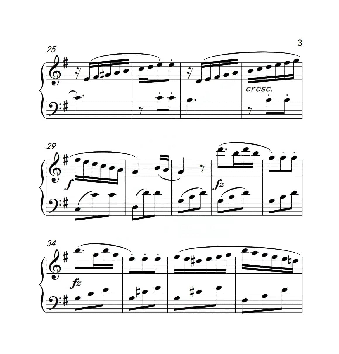 第三级B组 小奏鸣曲（中国音乐学院钢琴考级作品1~6级）