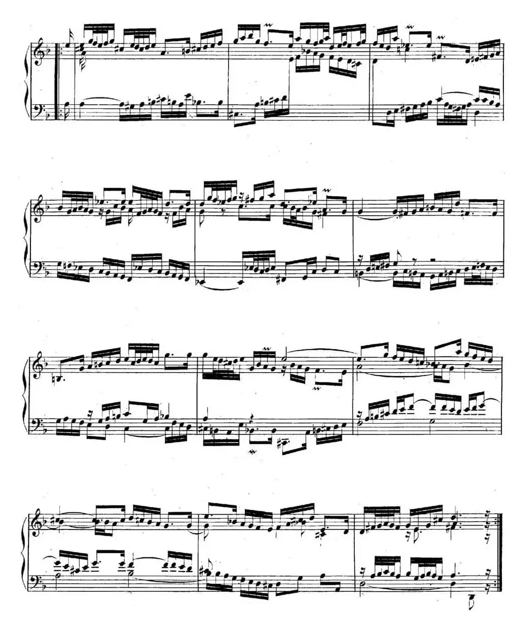 英国组曲No.6 巴赫 d小调 6th Suite BWV 811