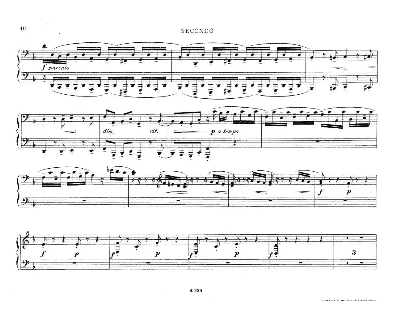 d小调托卡塔与赋格（BWV 565·雷格改编钢琴四手联弹版）