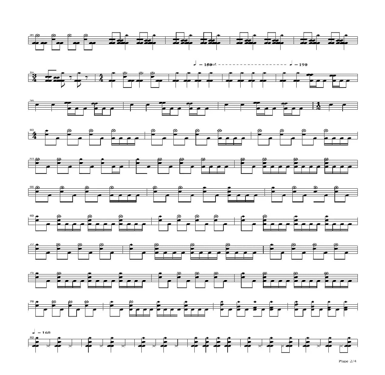 No Boundaries（架子鼓谱）