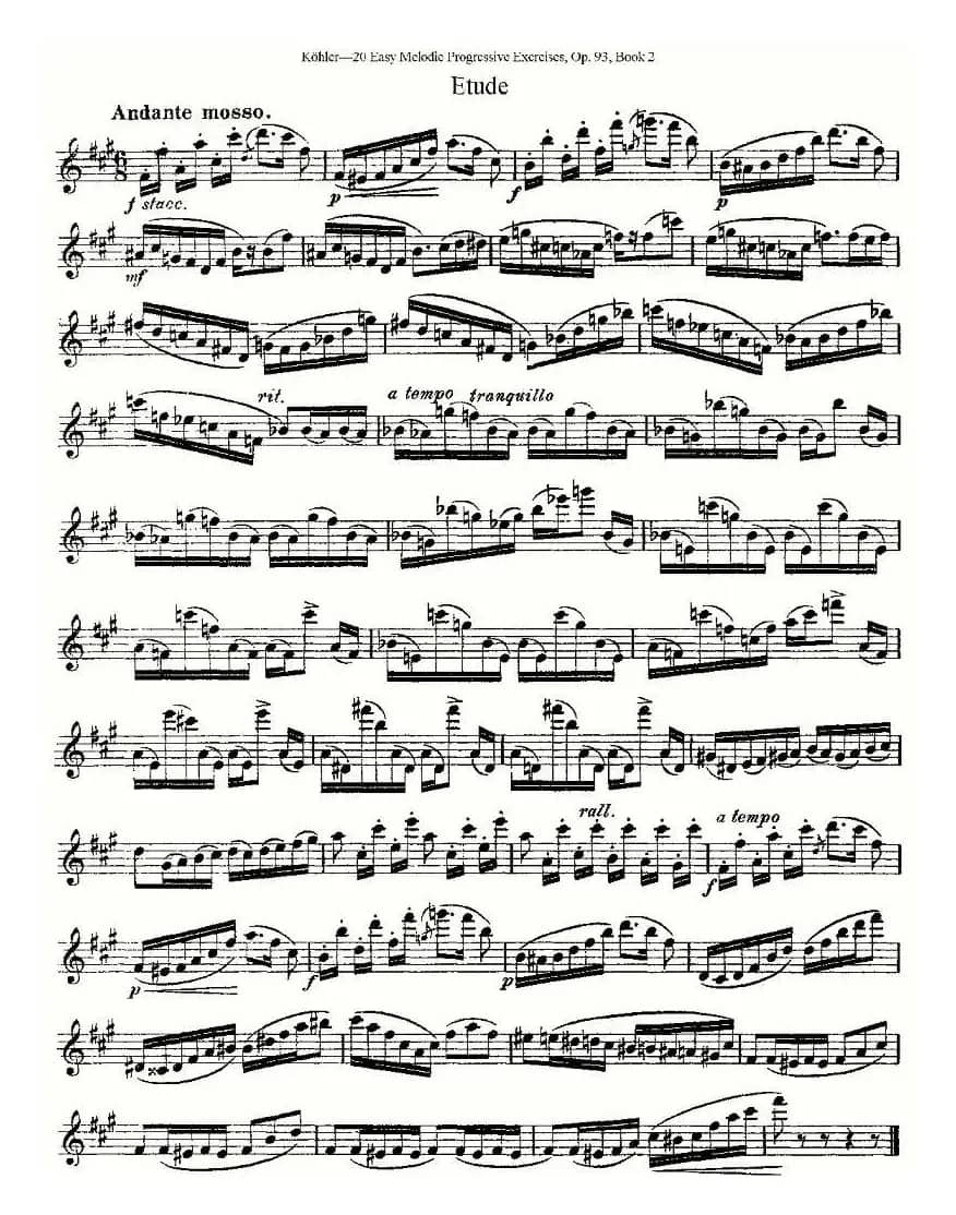 柯勒练习曲作品93号（二）