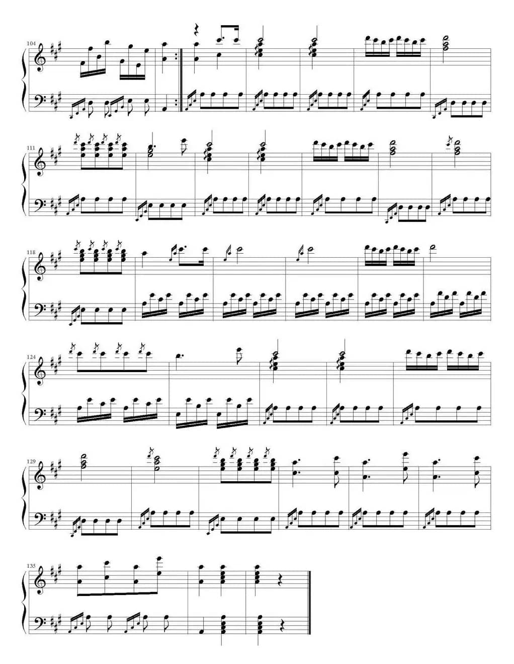 土耳其进行曲（奏鸣曲K.331 第三乐章）