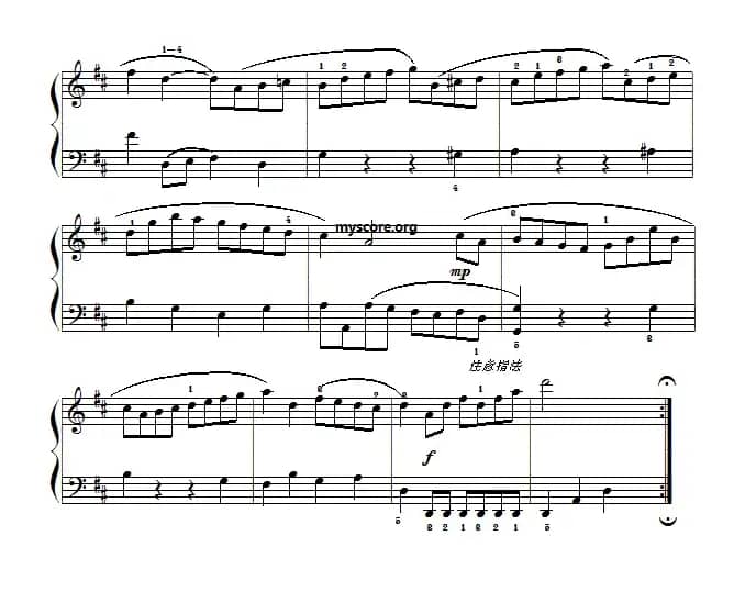 巴赫初级钢琴曲之十三：进行曲