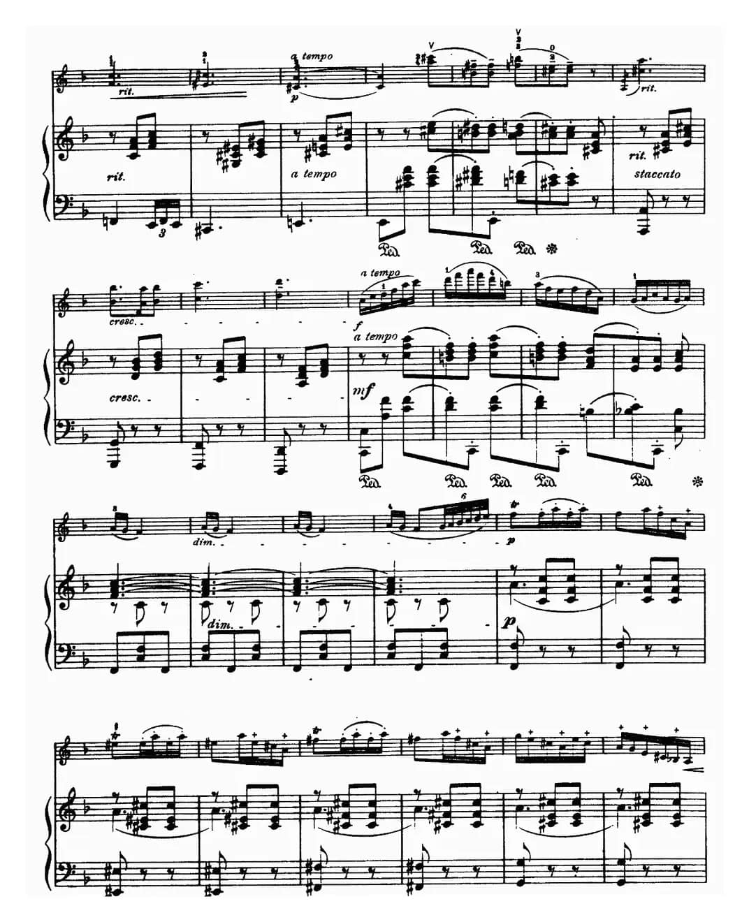 小夜曲（为著名小提琴家克莱斯勒而作）