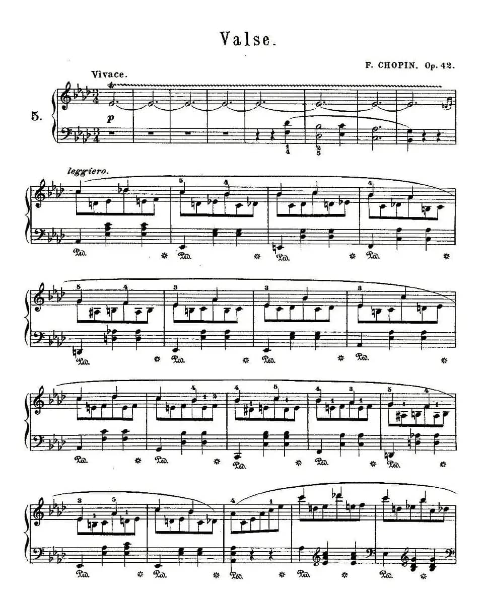 valse，Op.42