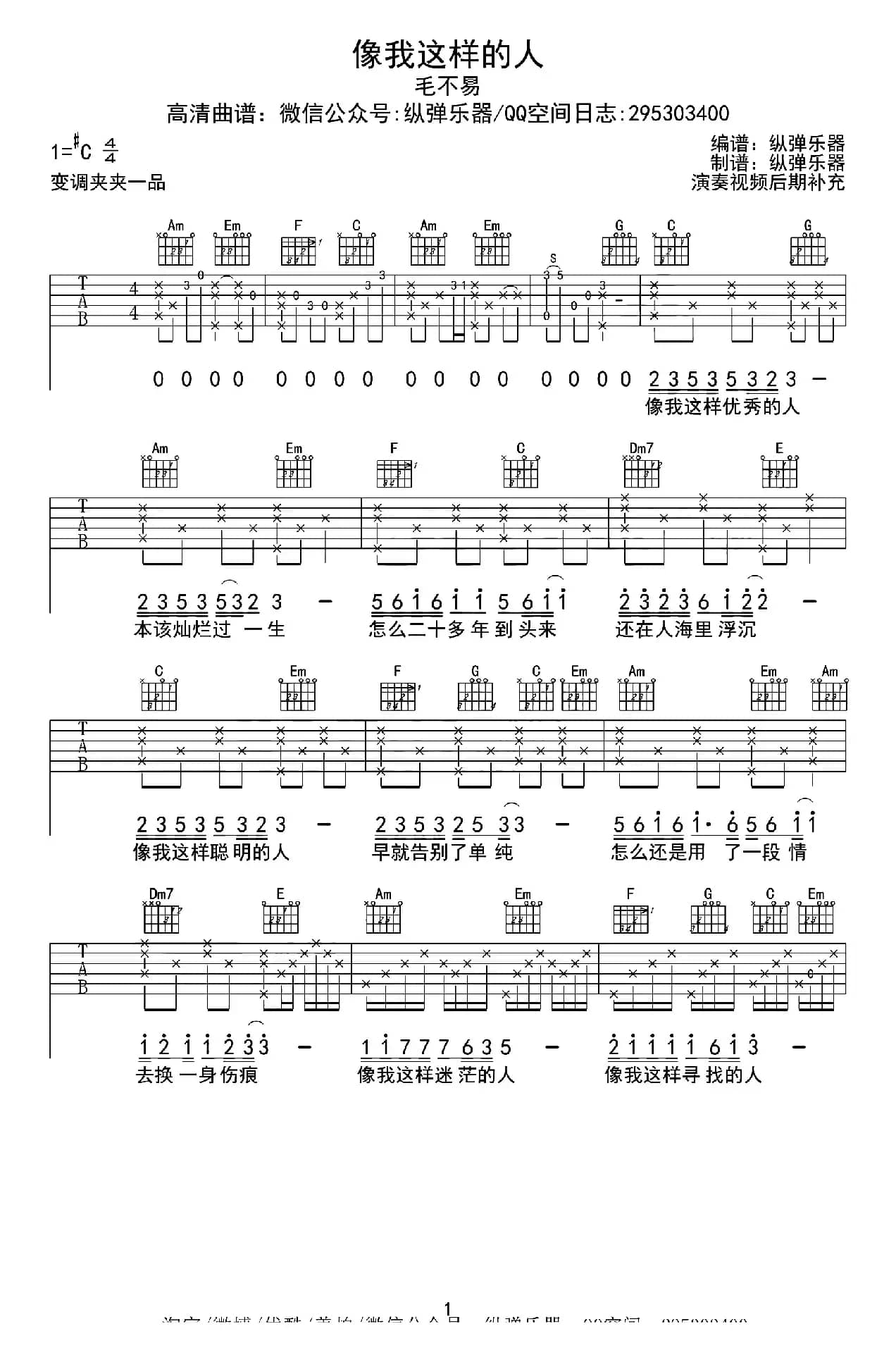 像我这样的人（纵弹乐器编配版）