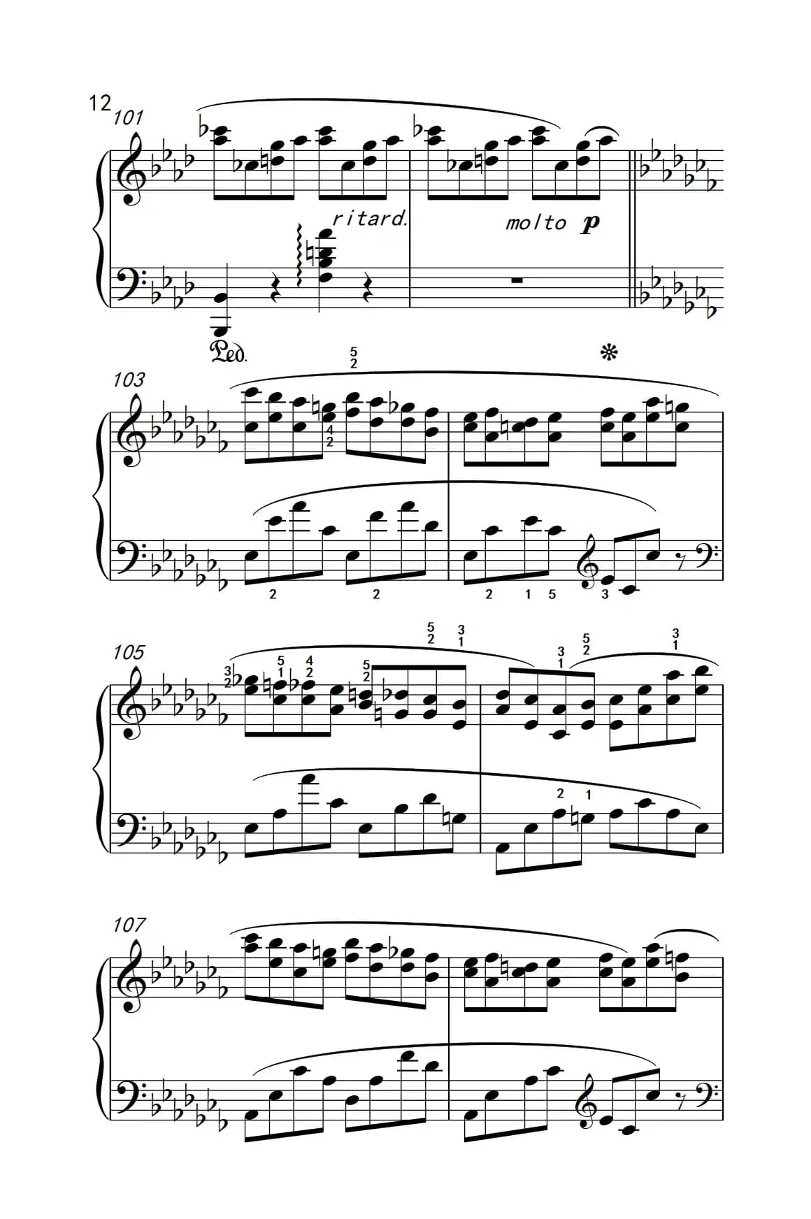 莫什科夫斯基 钢琴练习曲（第十三首）