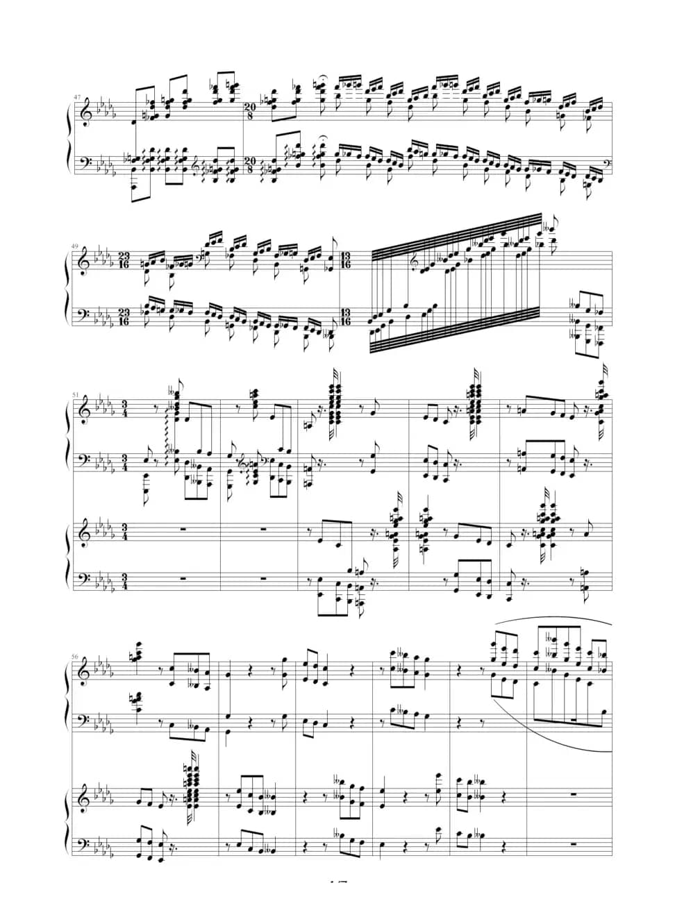 降b小调第一钢琴协奏曲（四手联弹）