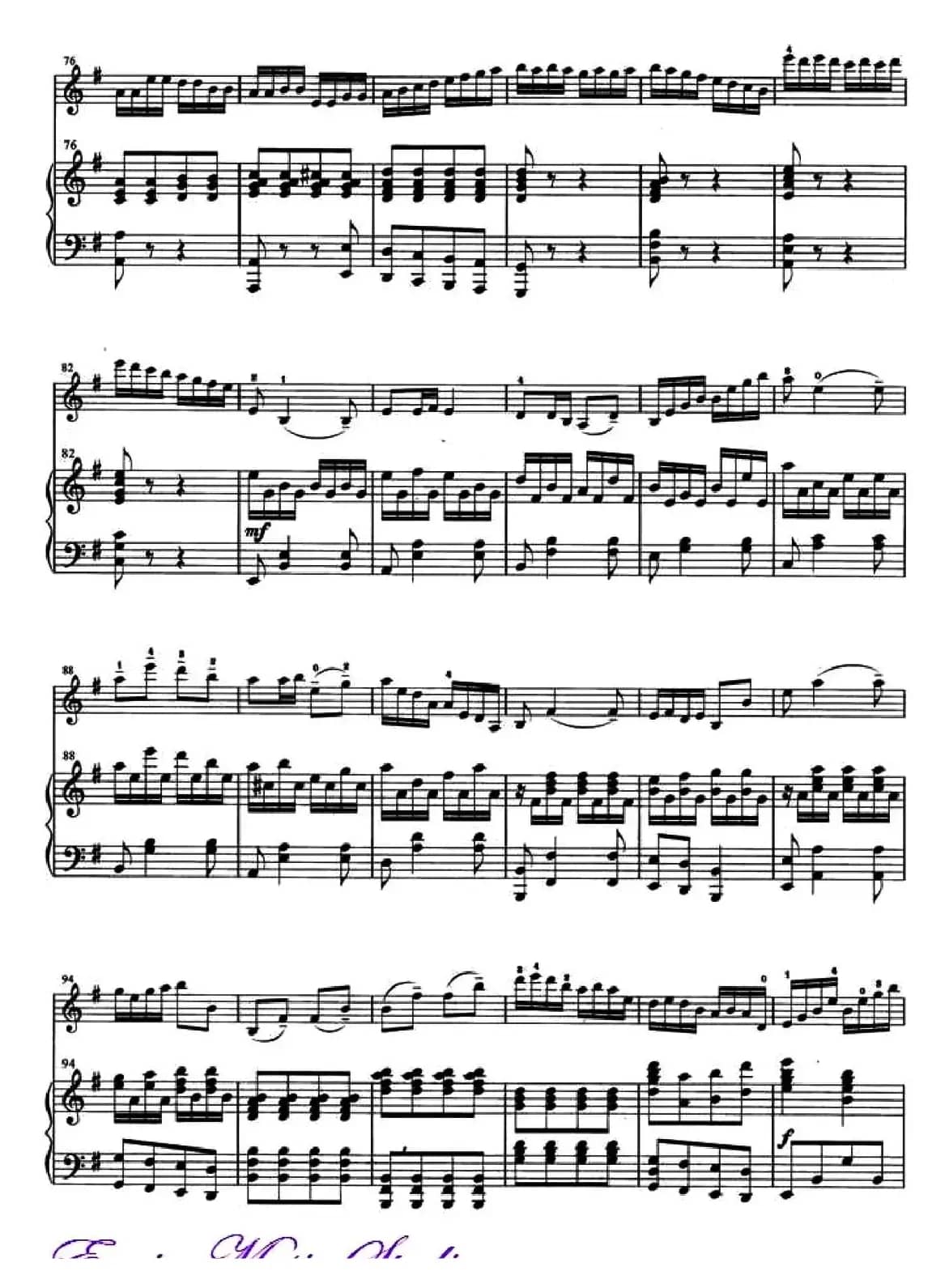 满怀深情望北京（小提琴+钢琴伴奏）