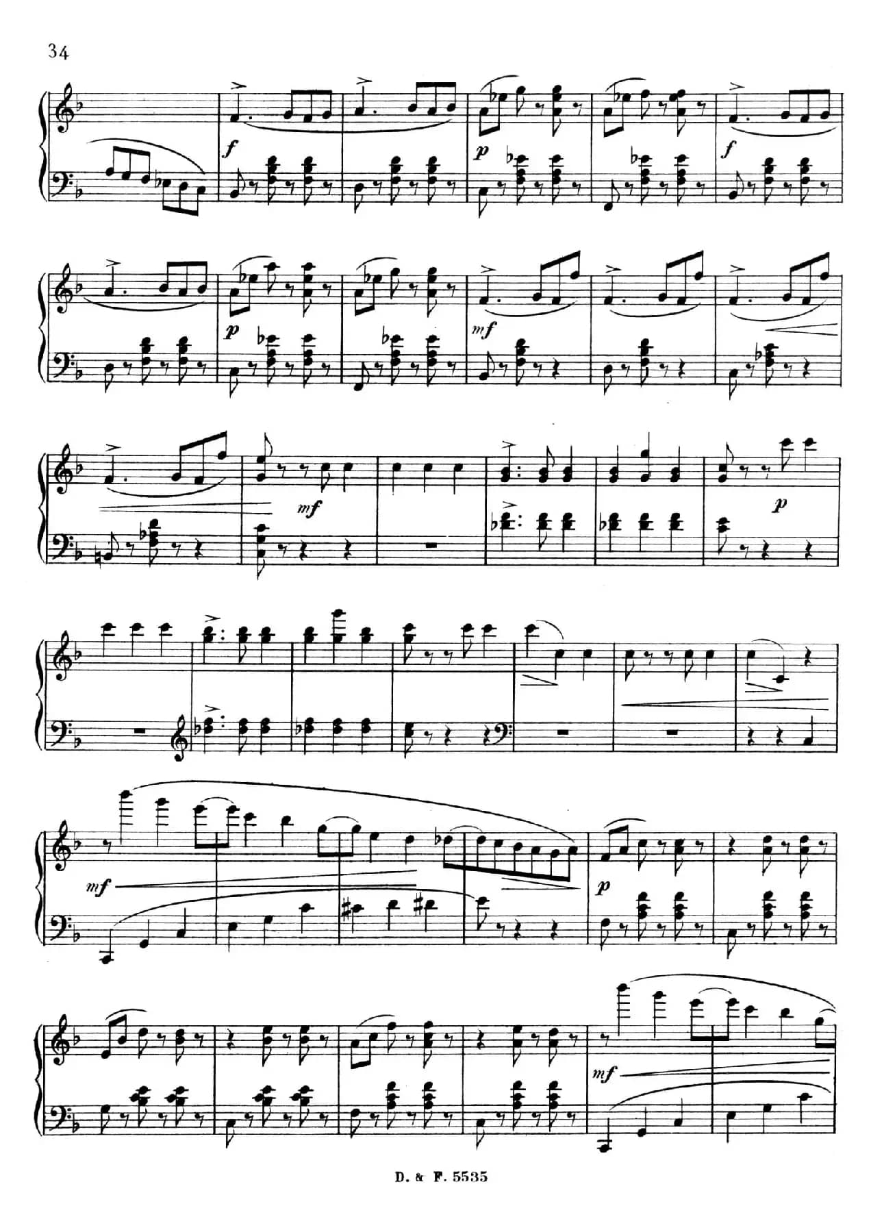 F大调第四圆舞曲 Valse No.4 （Op.90）