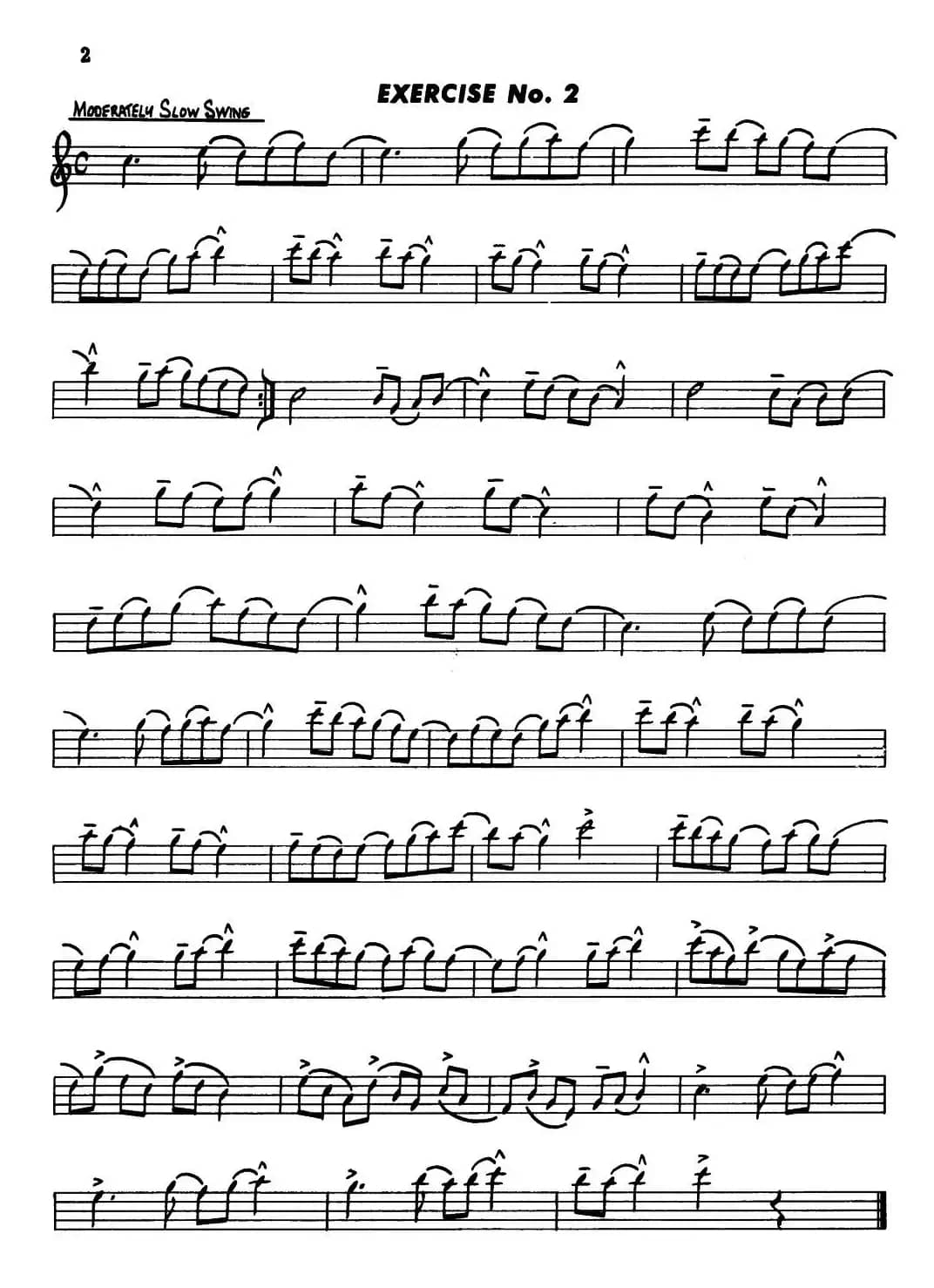 Basic Jazz Conception for saxophone（EXERCISE No.2）