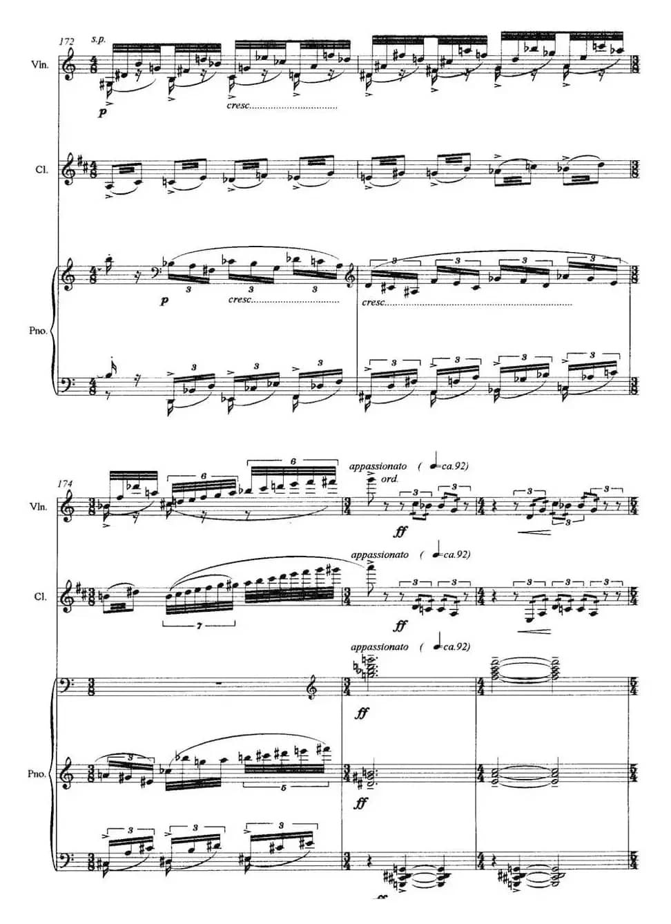 三重奏——遥远的曲调（小提琴+单簧管+钢琴）