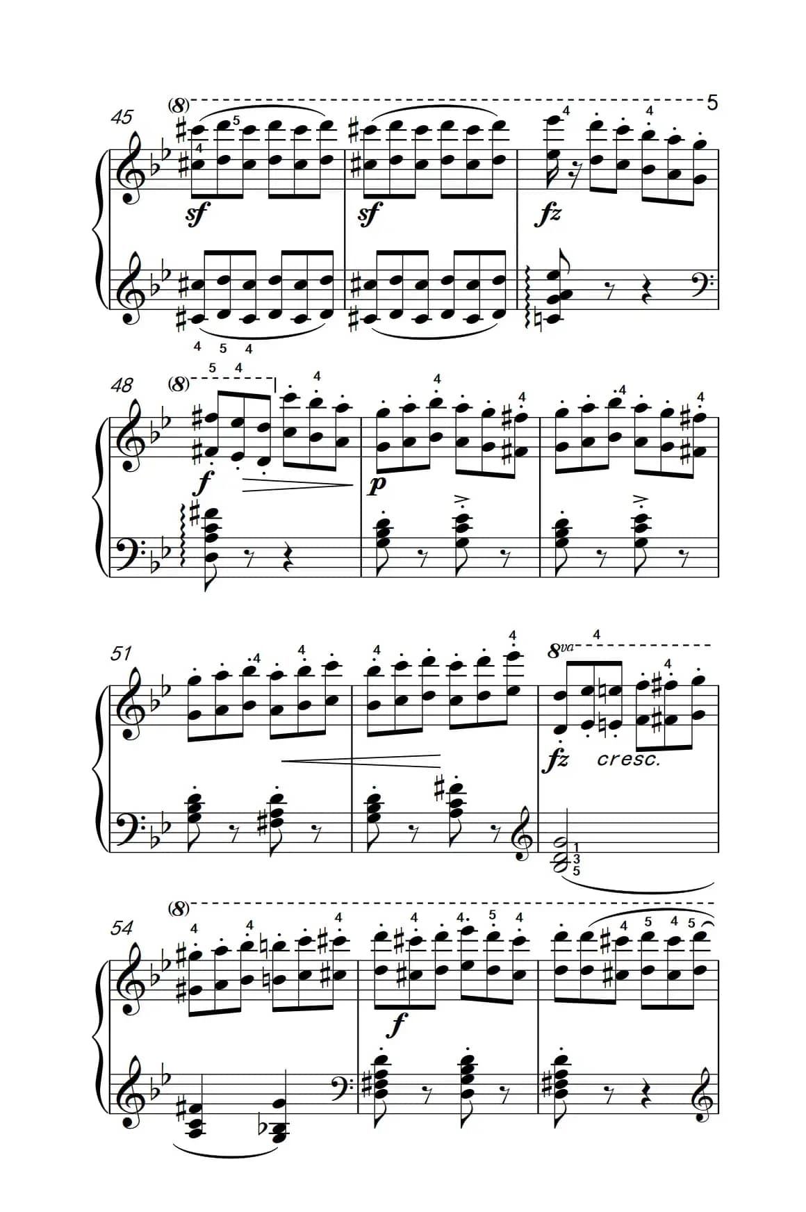 车尔尼钢琴八度练习曲 553（5）