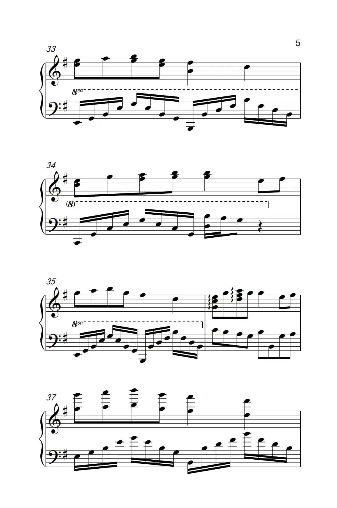 美丽的神话（《弹吧音教》制谱版）