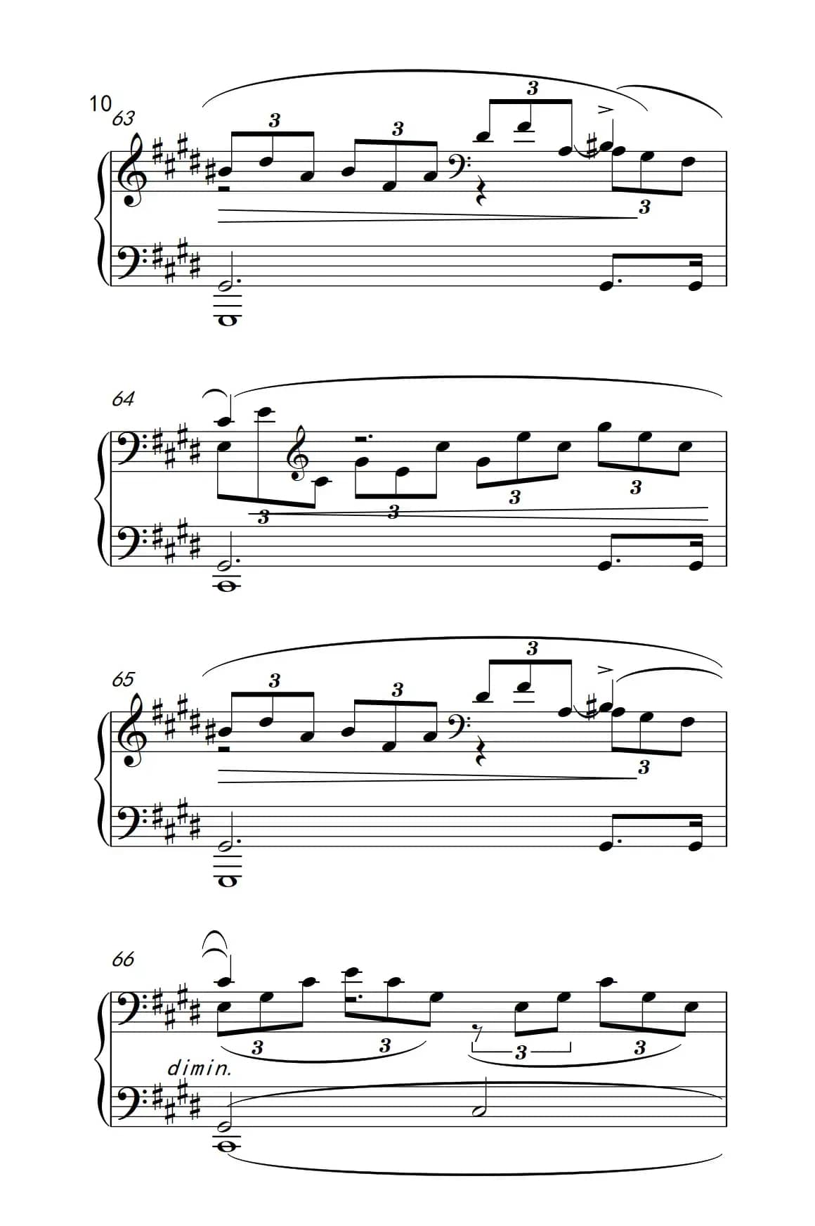 ”月光“奏鸣曲第一乐章