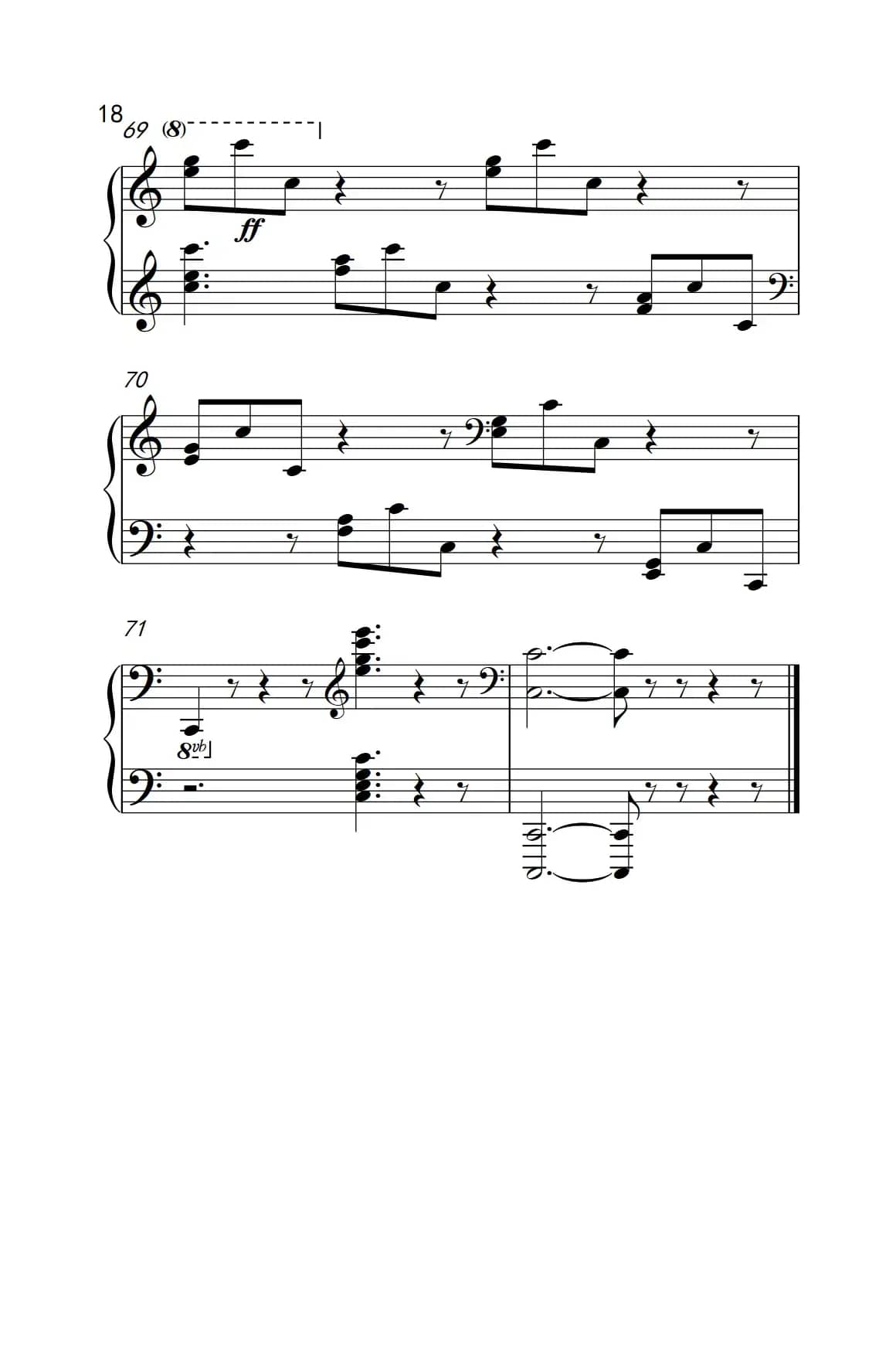 莫什科夫斯基 钢琴练习曲（第八首）