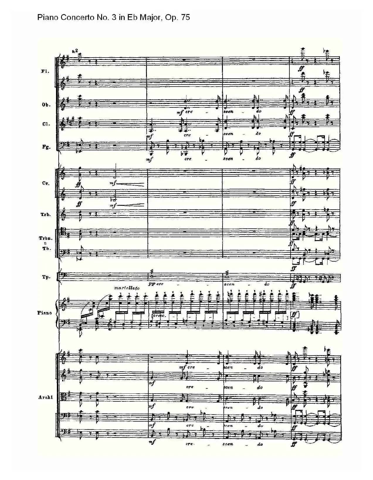 Piano Concerto No.3 in Eb Major, Op.75(Eb大调第三钢琴协奏)