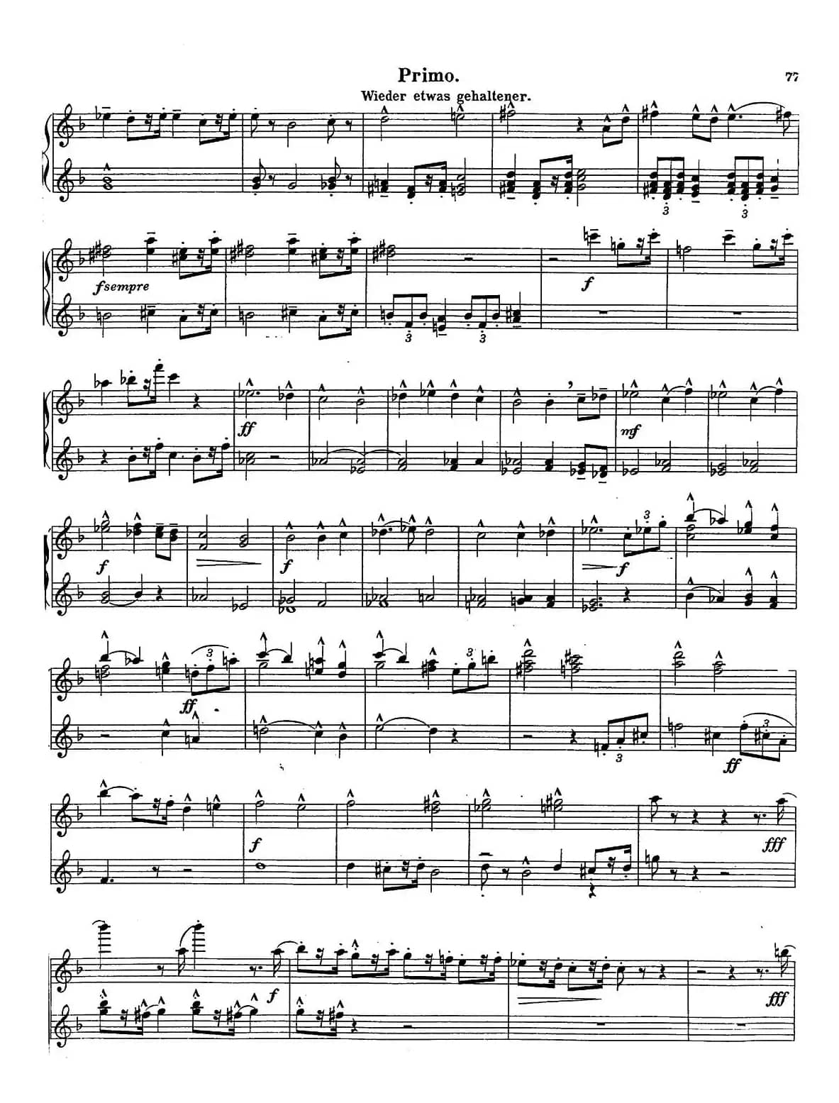 c小调第二交响曲“复活”（Ⅴ）（改编四手联弹版）