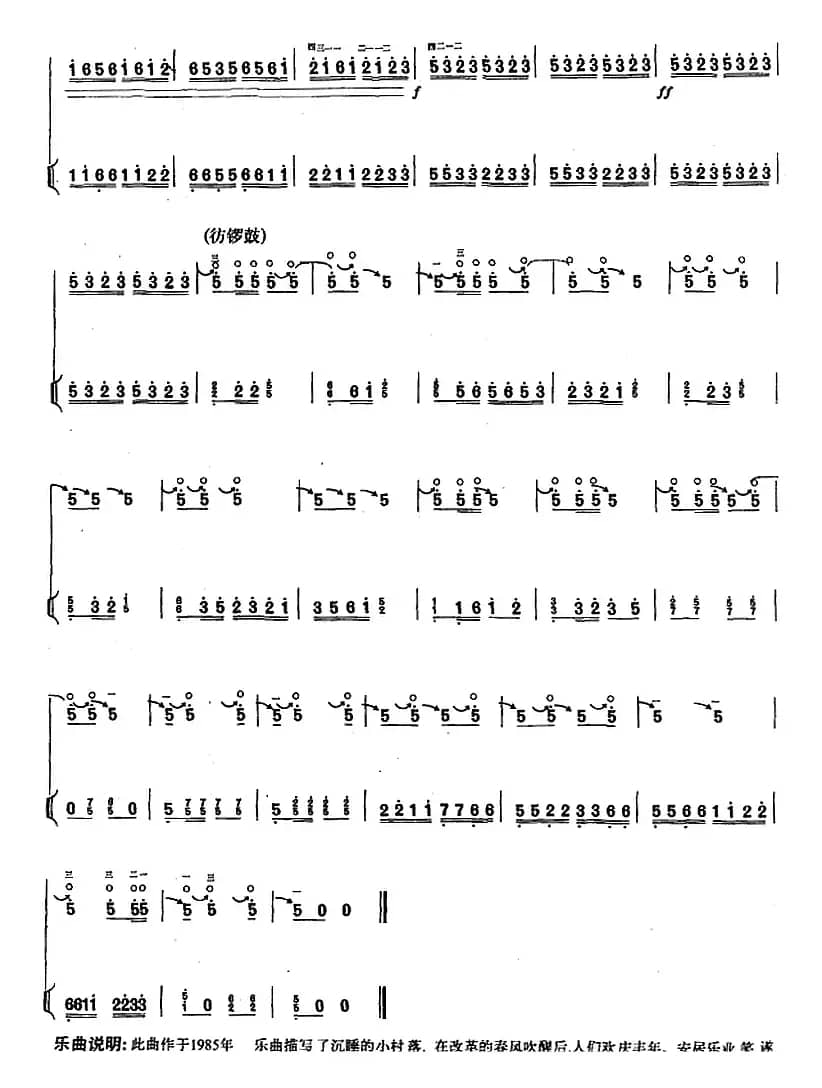 欢笑的小村落（二胡+扬琴）