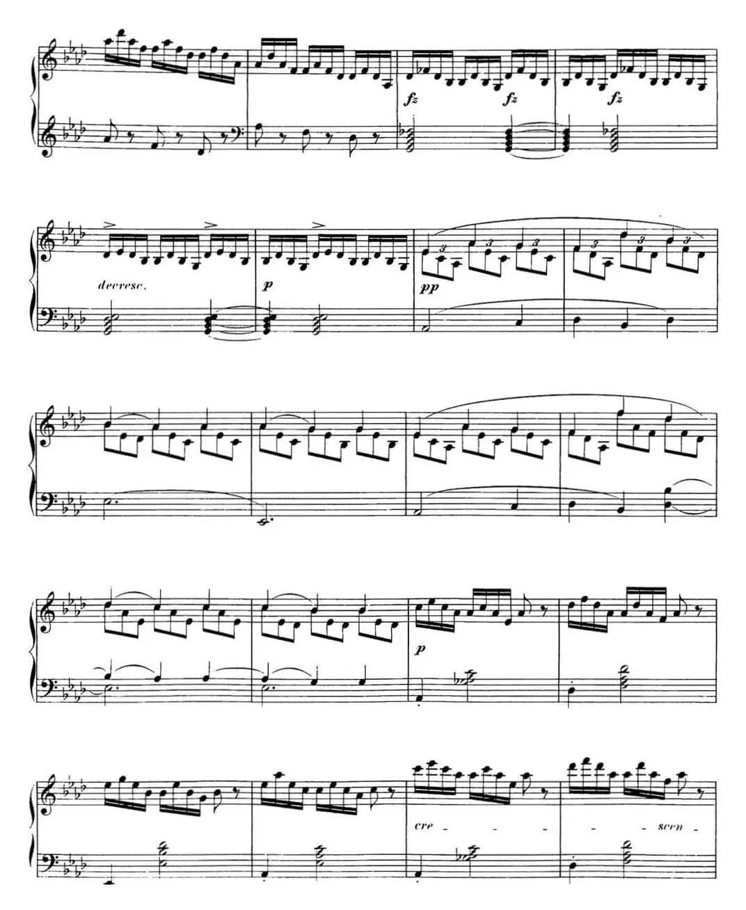 舒伯特降E大调即兴曲D.899，Op.90（NO.4）