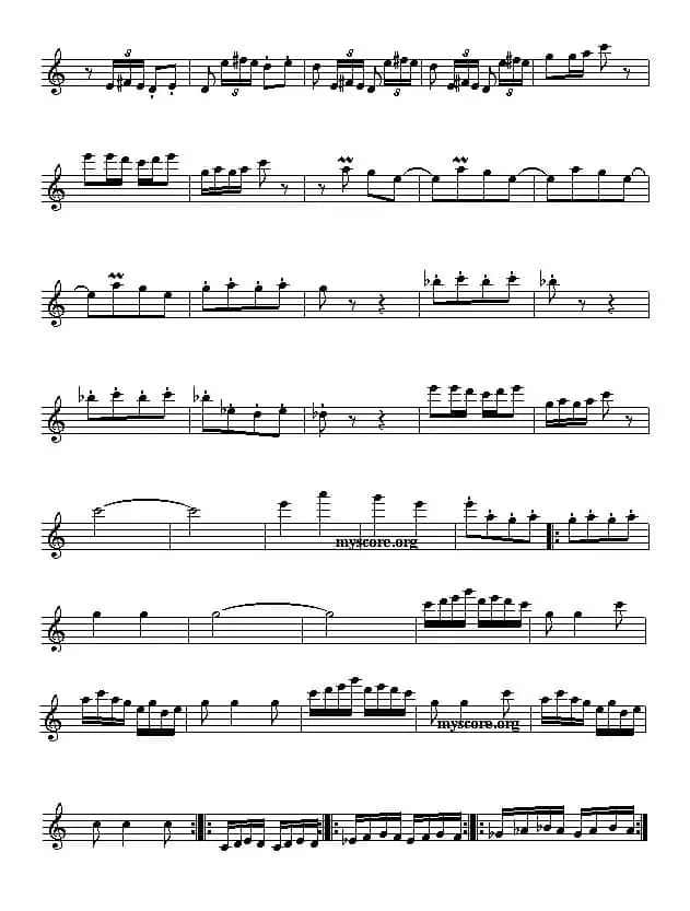 春节序曲（民族管弦乐名曲主旋律谱、五线谱））