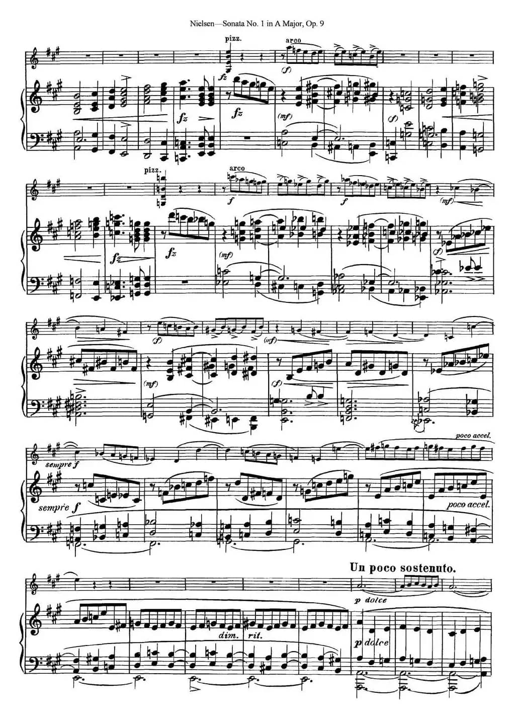 Violin Sonata No.1 in A Major Op.9（小提琴+钢琴伴奏）