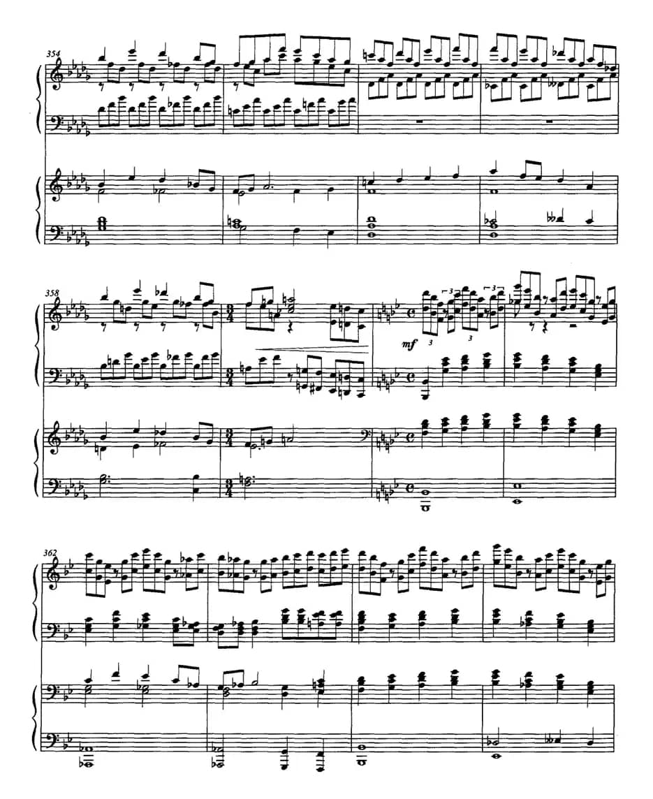 松花江上（钢琴协奏曲)P21—3）